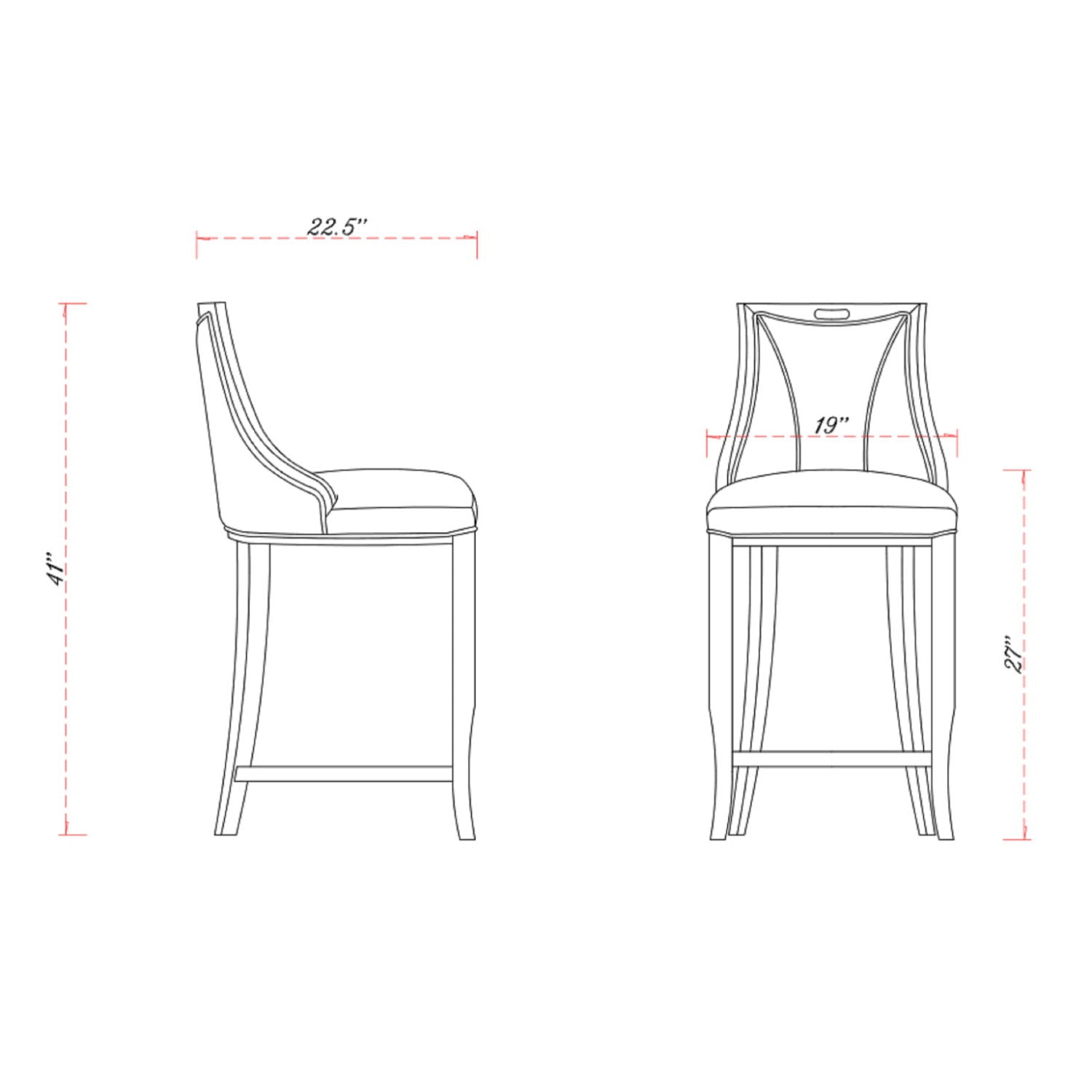 Emperor - Barstool - White