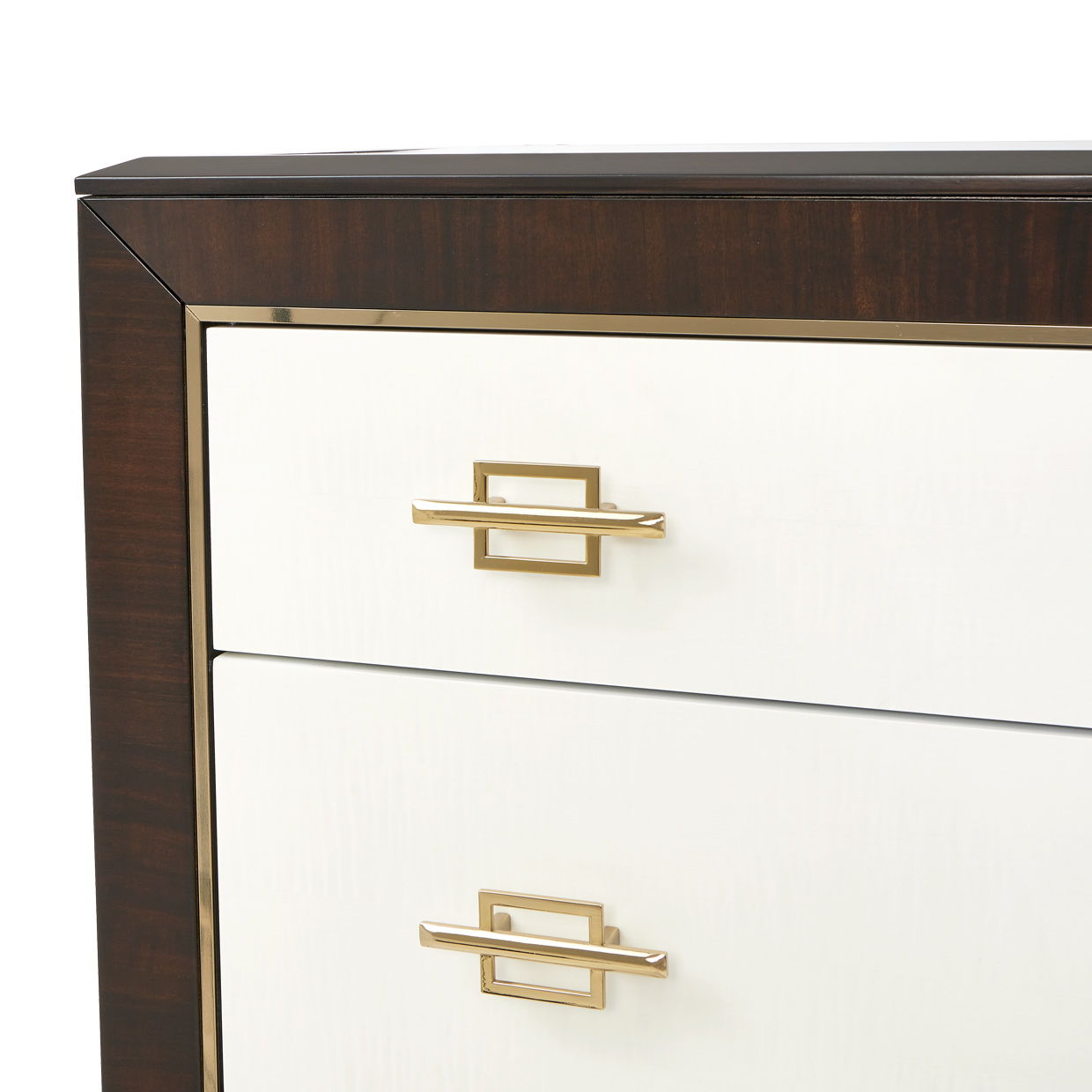 Belmont Place - 5-Drawer Chest - White / Dark Brown