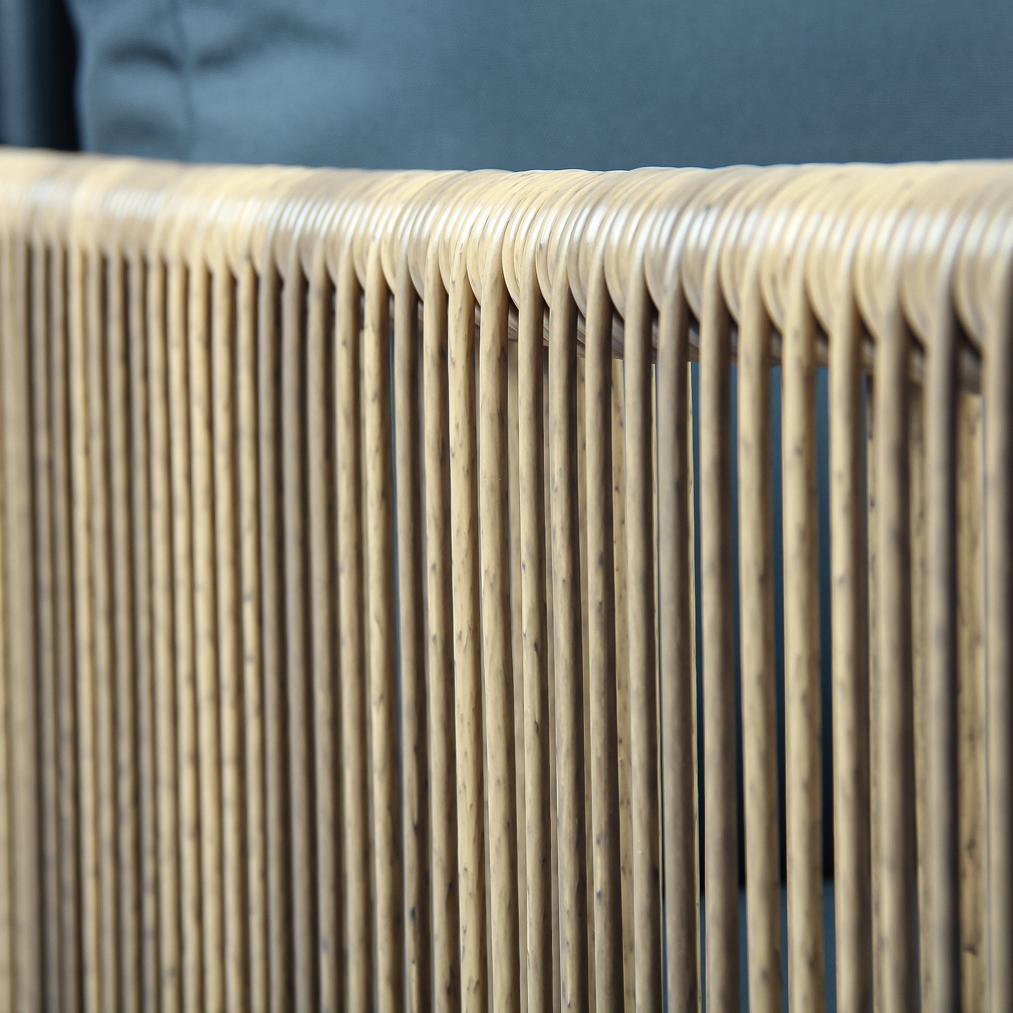 New Comming Outdoor Brown PE Wicker Sofa Set - 2 Pieces with Grey Cushions