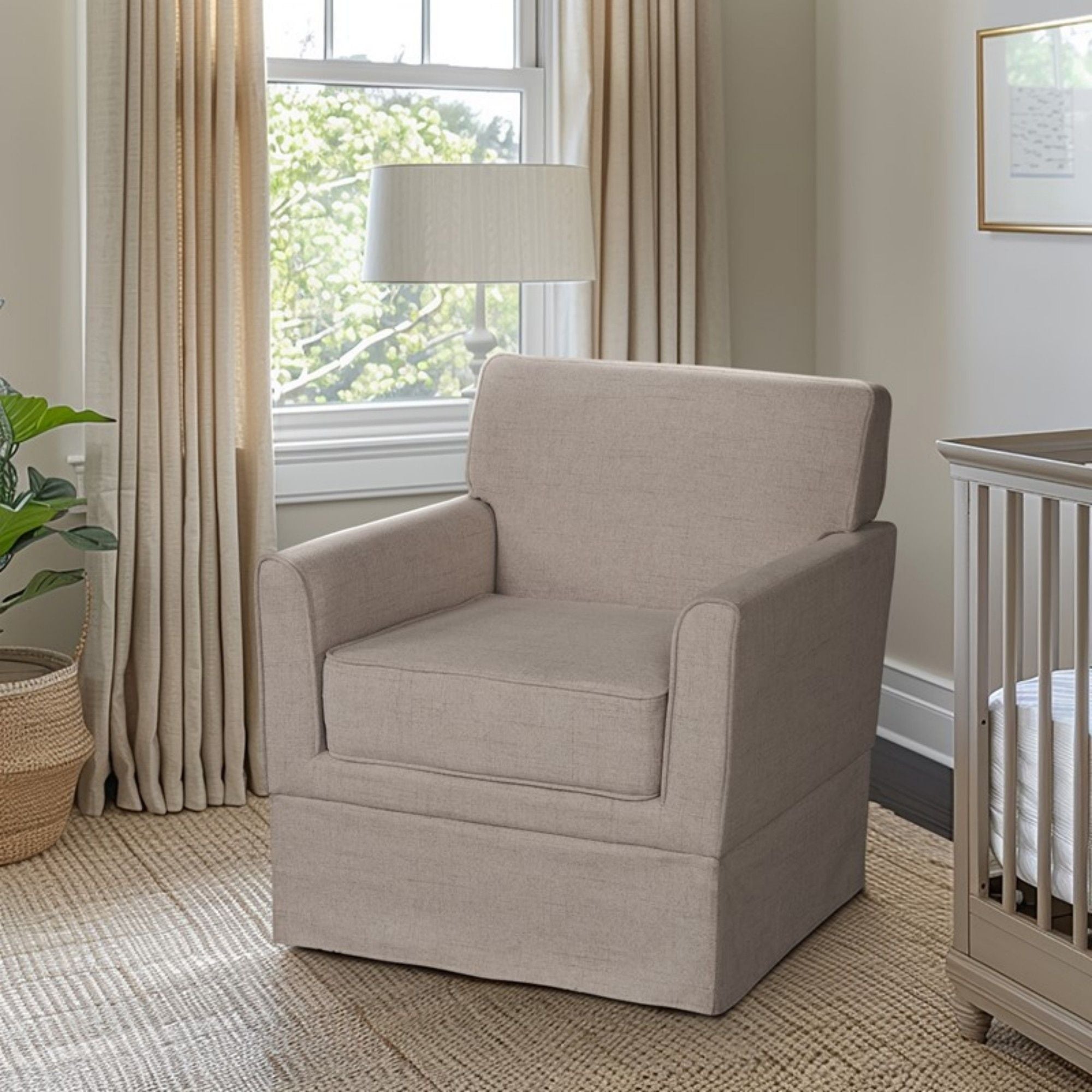 Timeless Slipcover Accent Armchair With Track Arm Silhouette Upholstered - Light Brown - Best Buy Furniture