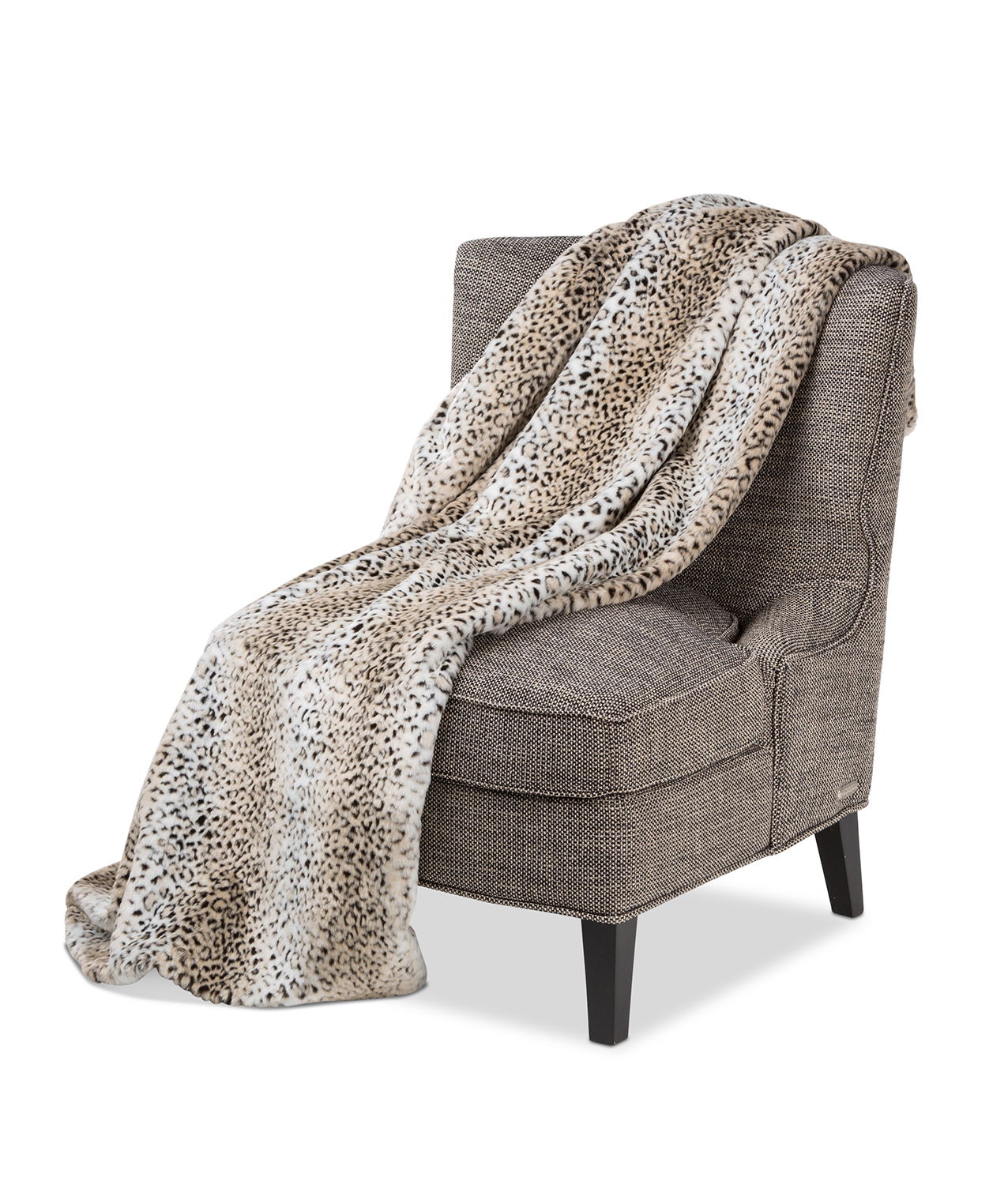 Bedrock - 56" x 72" Faux-Fur Throw - Beige