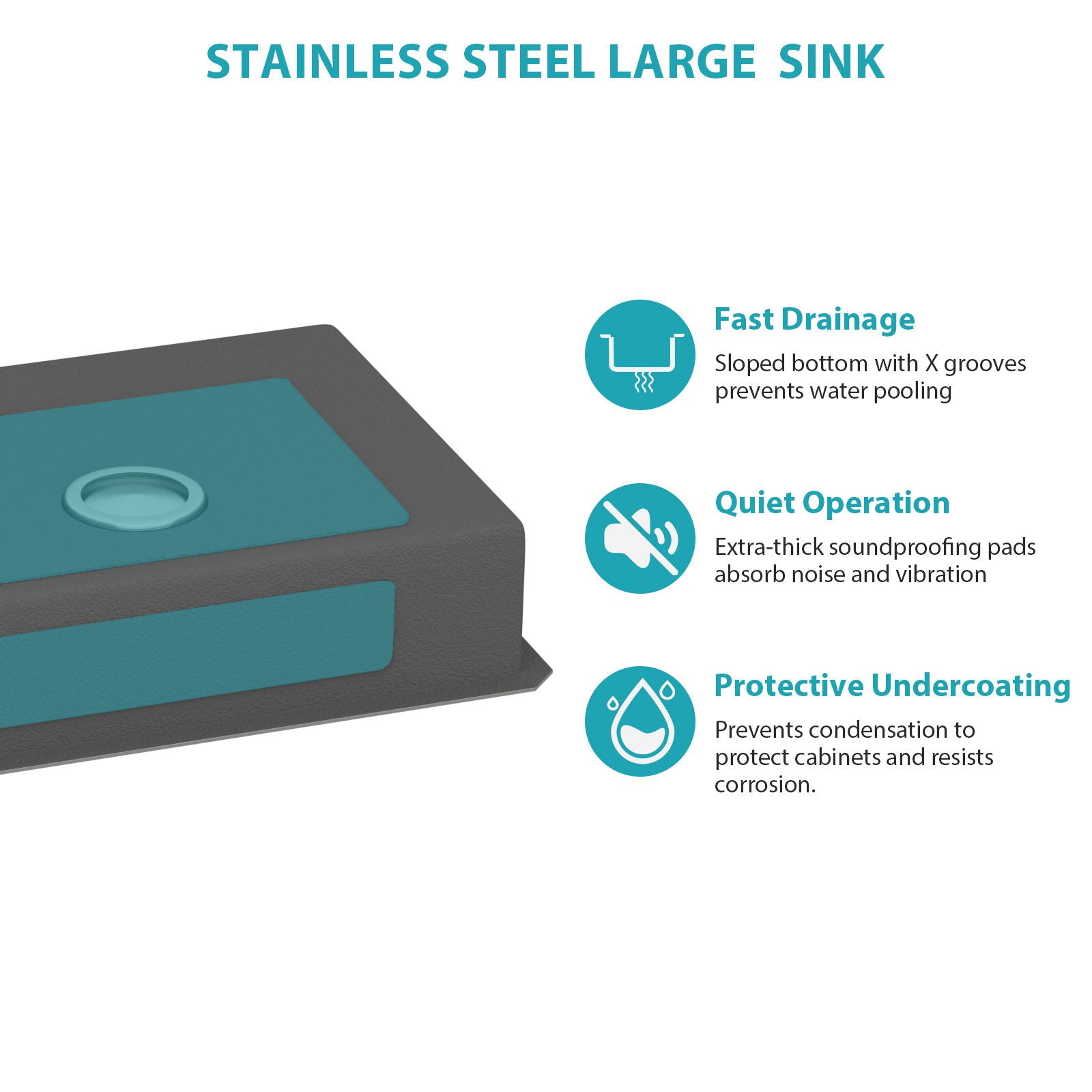 Ada-Compliant 23" Undermount Sink, Low Depth Single Bowl - Brushed Nickel