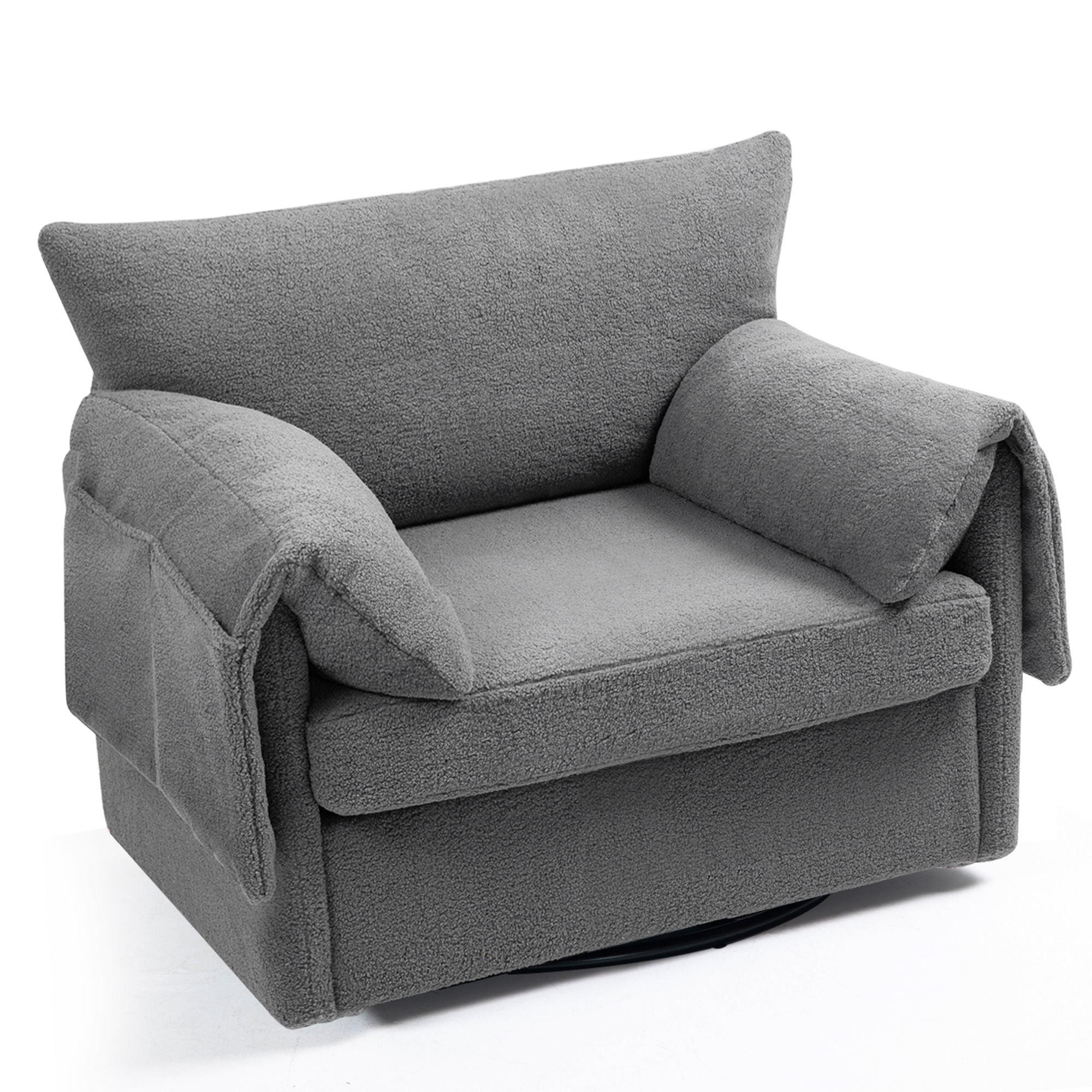 Oversized Swivel Armchair Modern Chair & Single Sofa Lounge, Comfortable Seating For Living Room