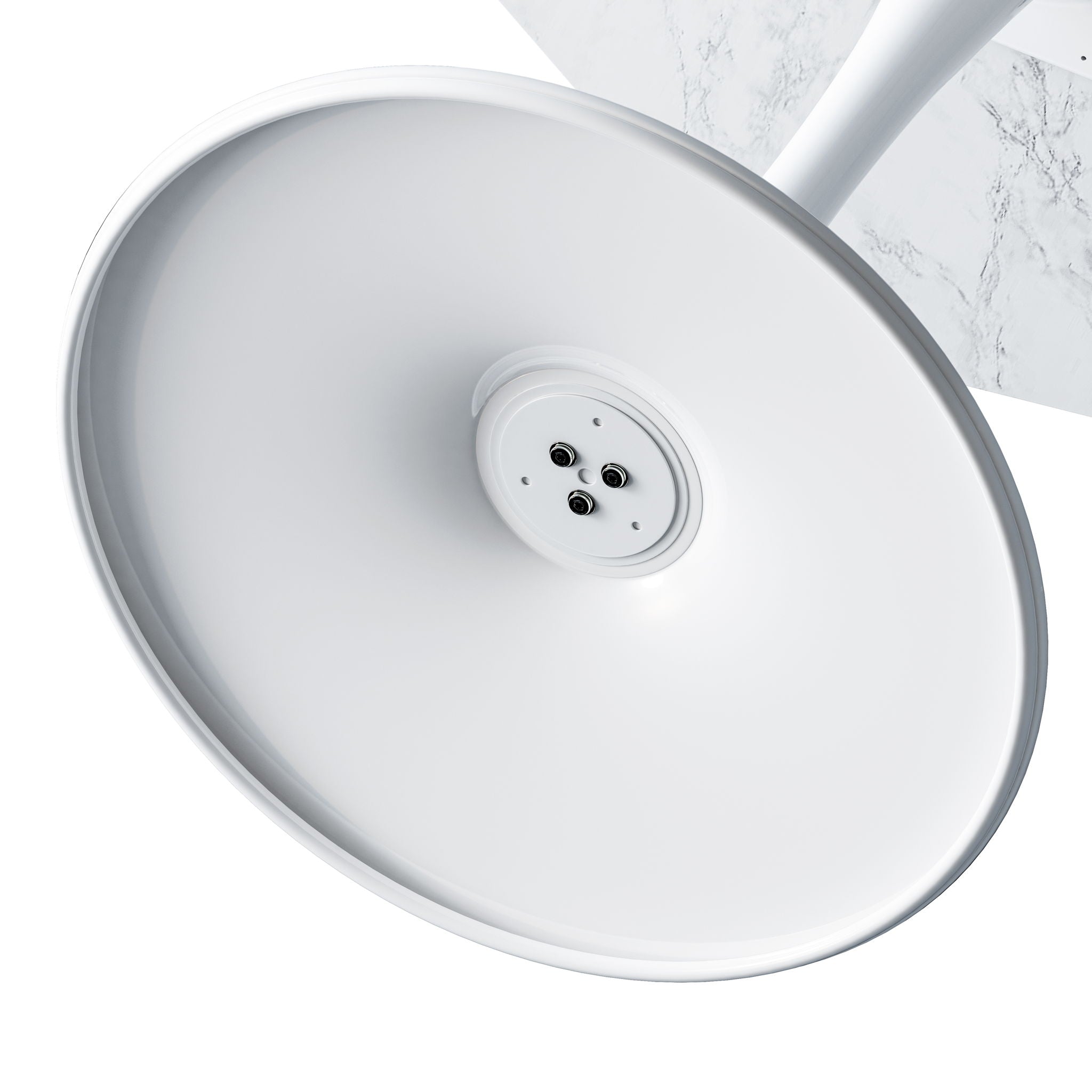 Hexagonal Coffee Table With Printed Marble Top And Base - White Marble