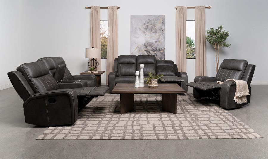 Raelynn - Upholstered Track Arm Recliner