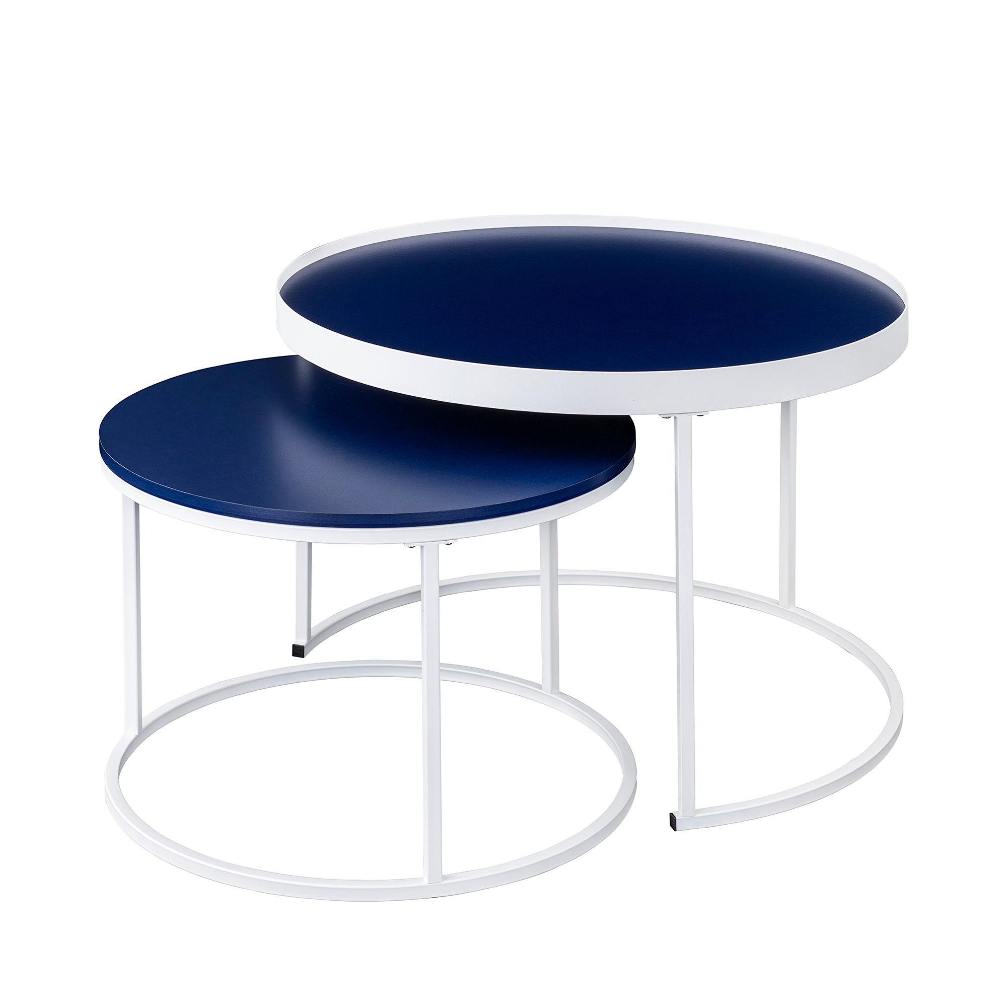 Contemporary Gallery Top Round Nesting Coffee Table Set - Best Buy Furniture