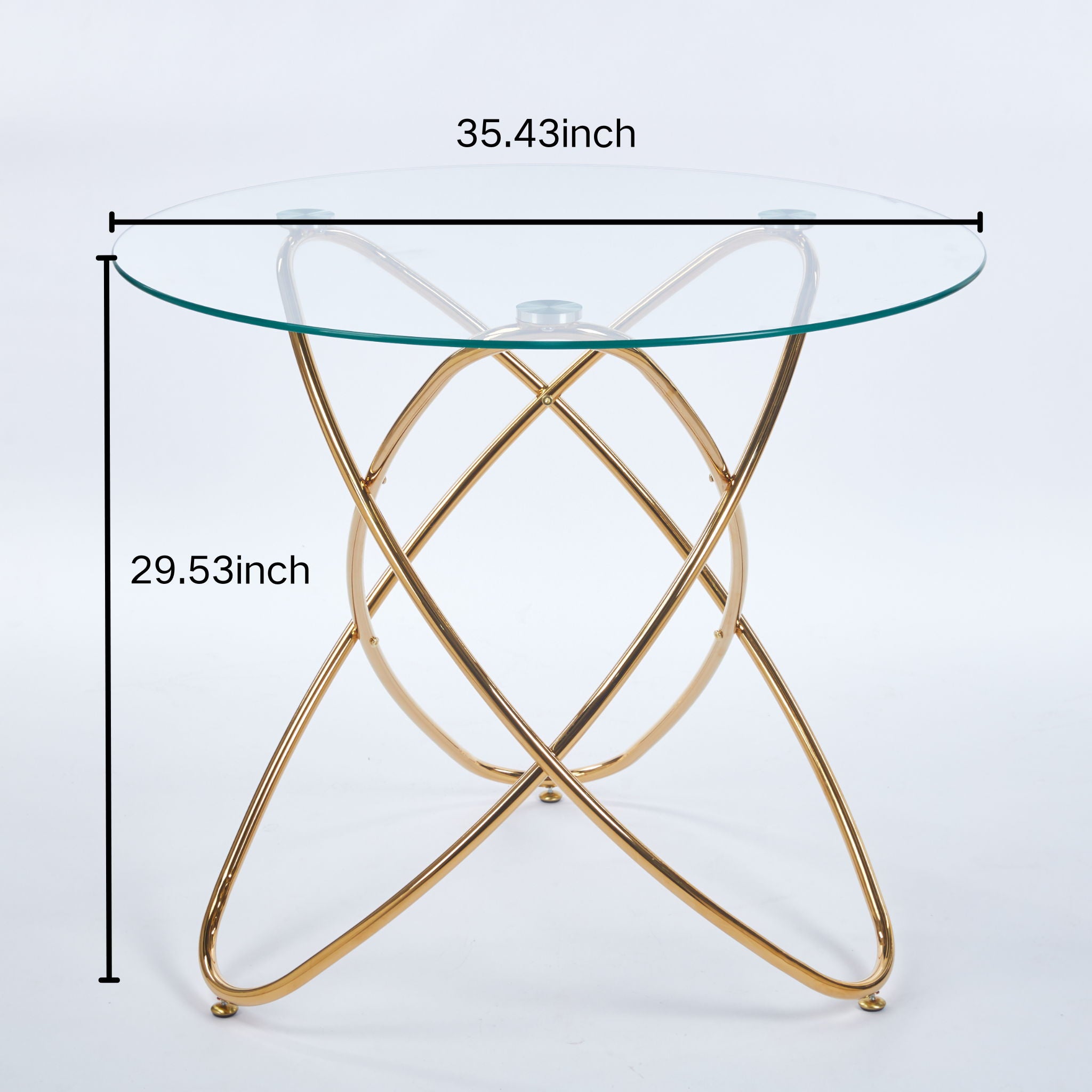 Metal Leg Dining Table With Tempered Glass Top - Best Buy Furniture