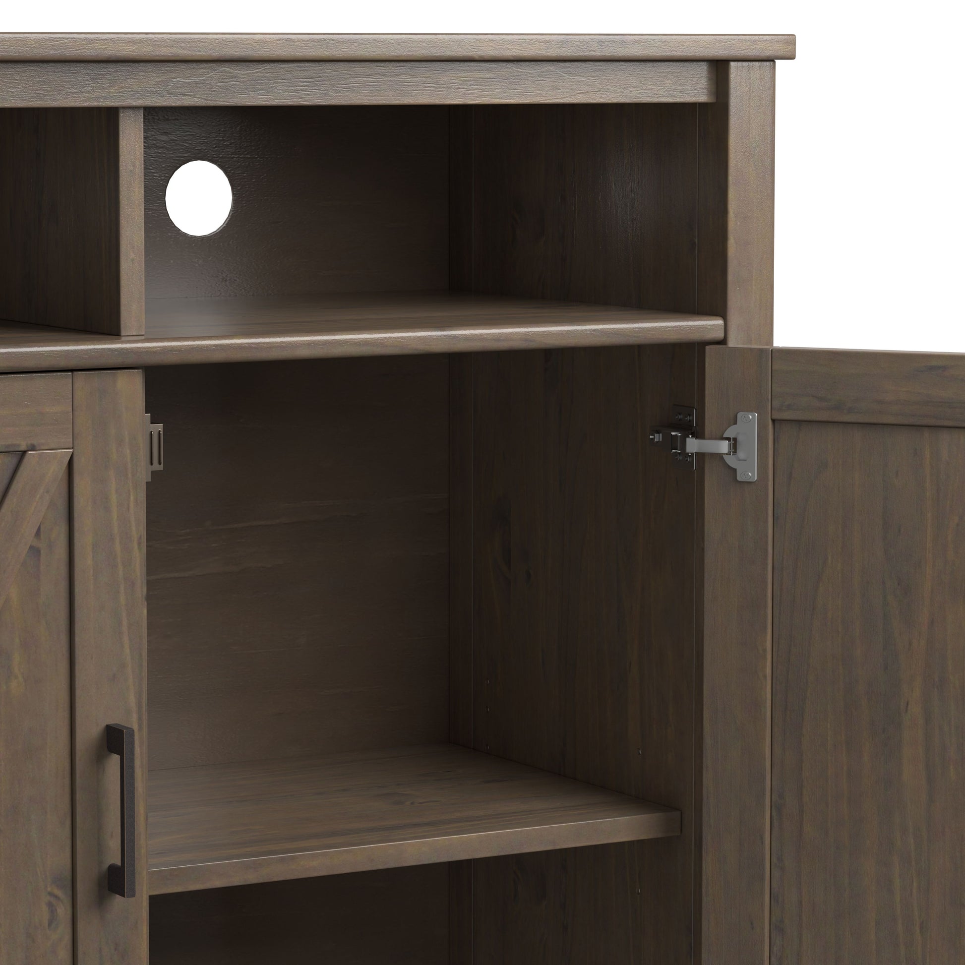 Ela - Medium Storage Cabinet - Smoky Brown - Best Buy Furniture