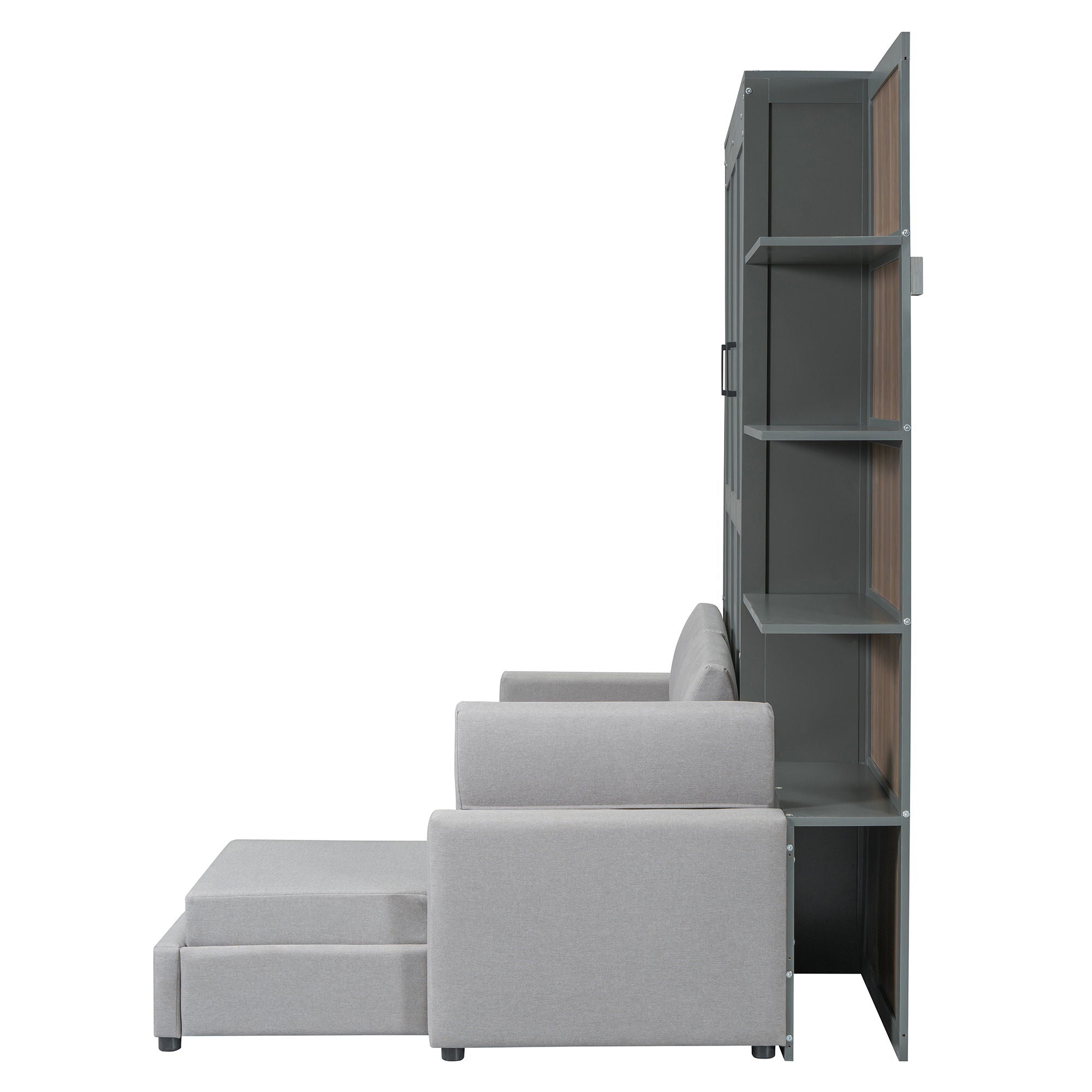 Murphy Bed With Sofa And Shelves