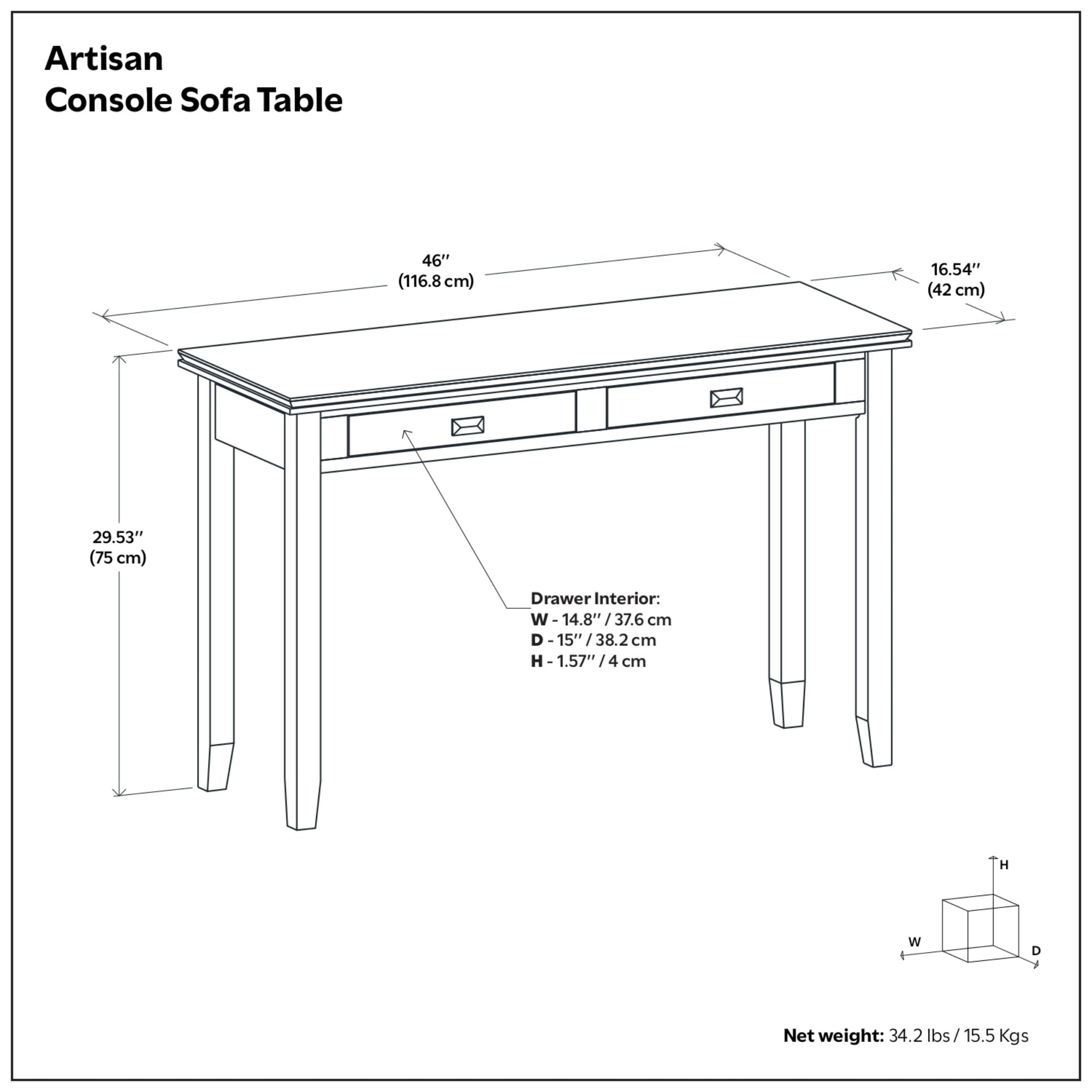 Artisan - Handcrafted Console Sofa Table