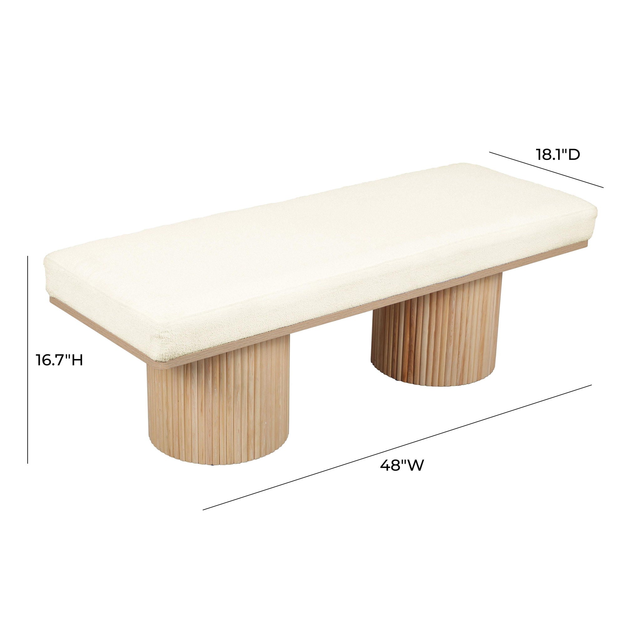 Sagano - Dyed-Yarn Bench - Natural / White