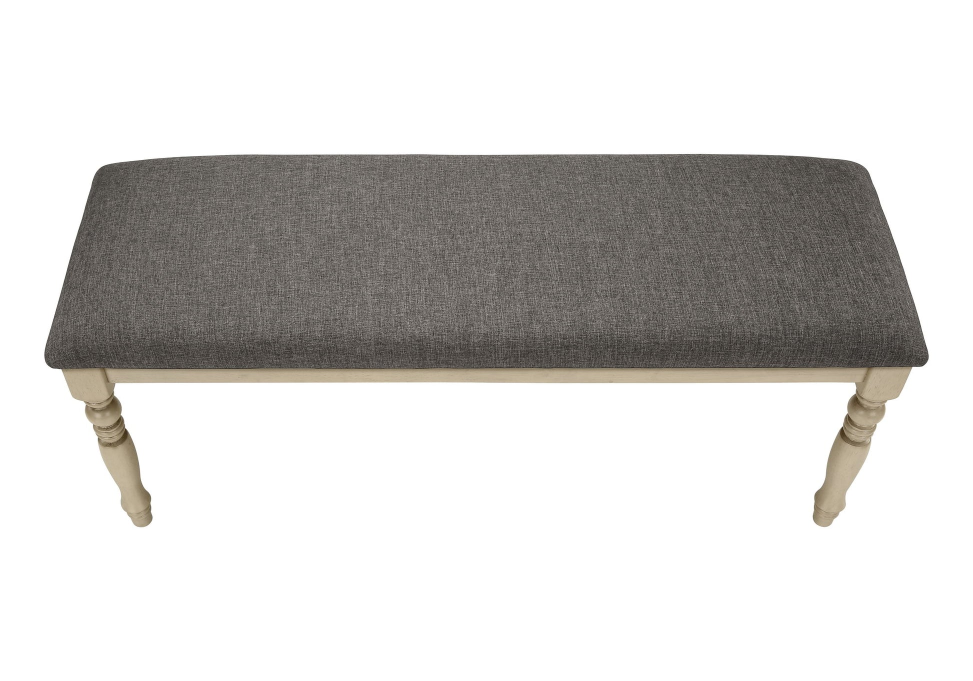 Bench, Rectangular, Upholstered, Transitional - Gray - Best Buy Furniture