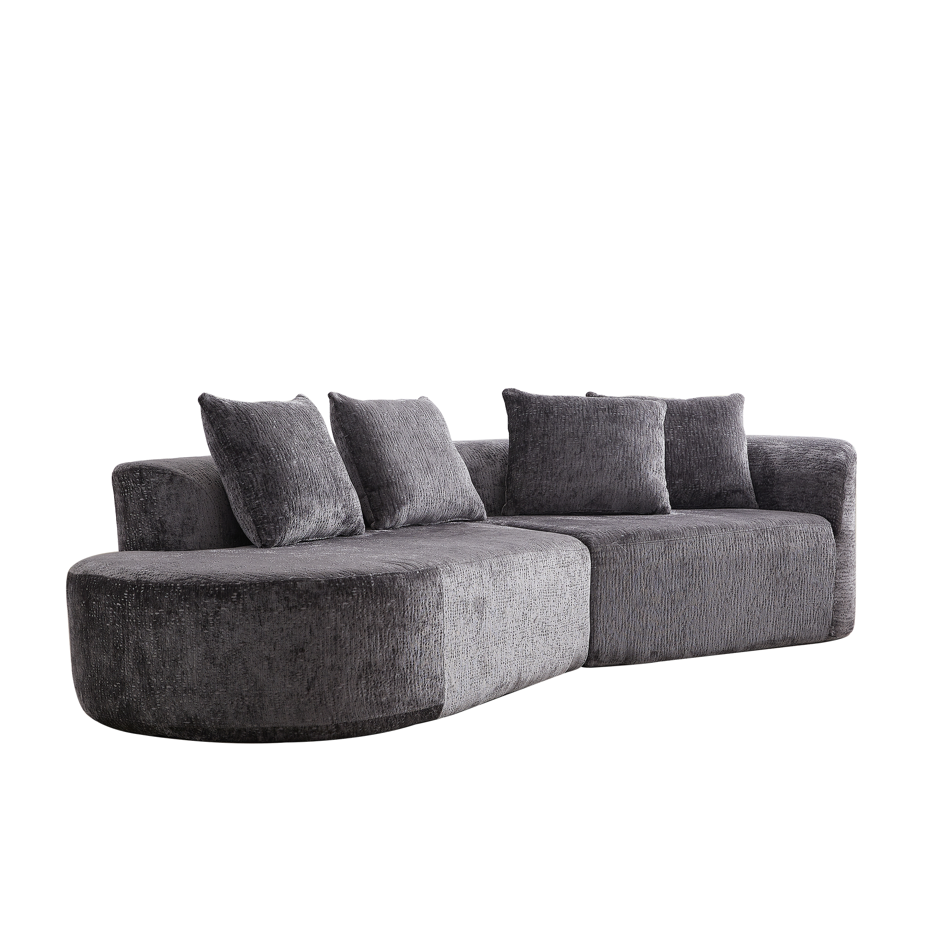 Modern Upholstered Oversized Sectional Sofa, 114-Inch Chenille - Best Buy Furniture