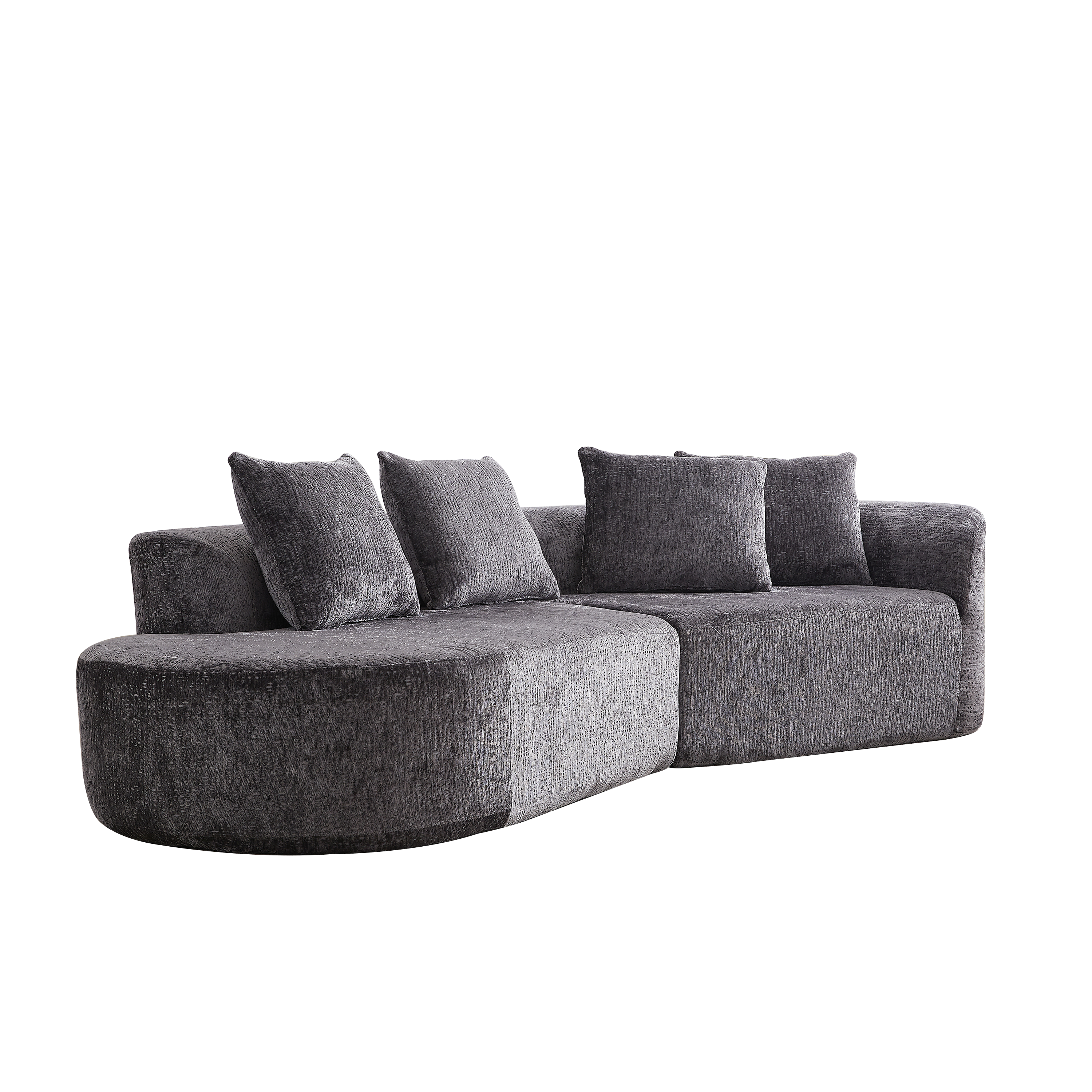 Modern Upholstered Oversized Sectional Sofa, 114-Inch Chenille - Best Buy Furniture
