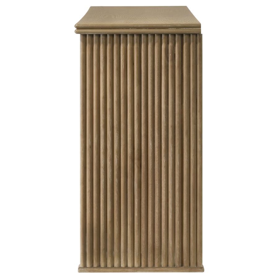 Adina - 2-Door Sideboard Server - Distressed Light Brown - Best Buy Furniture