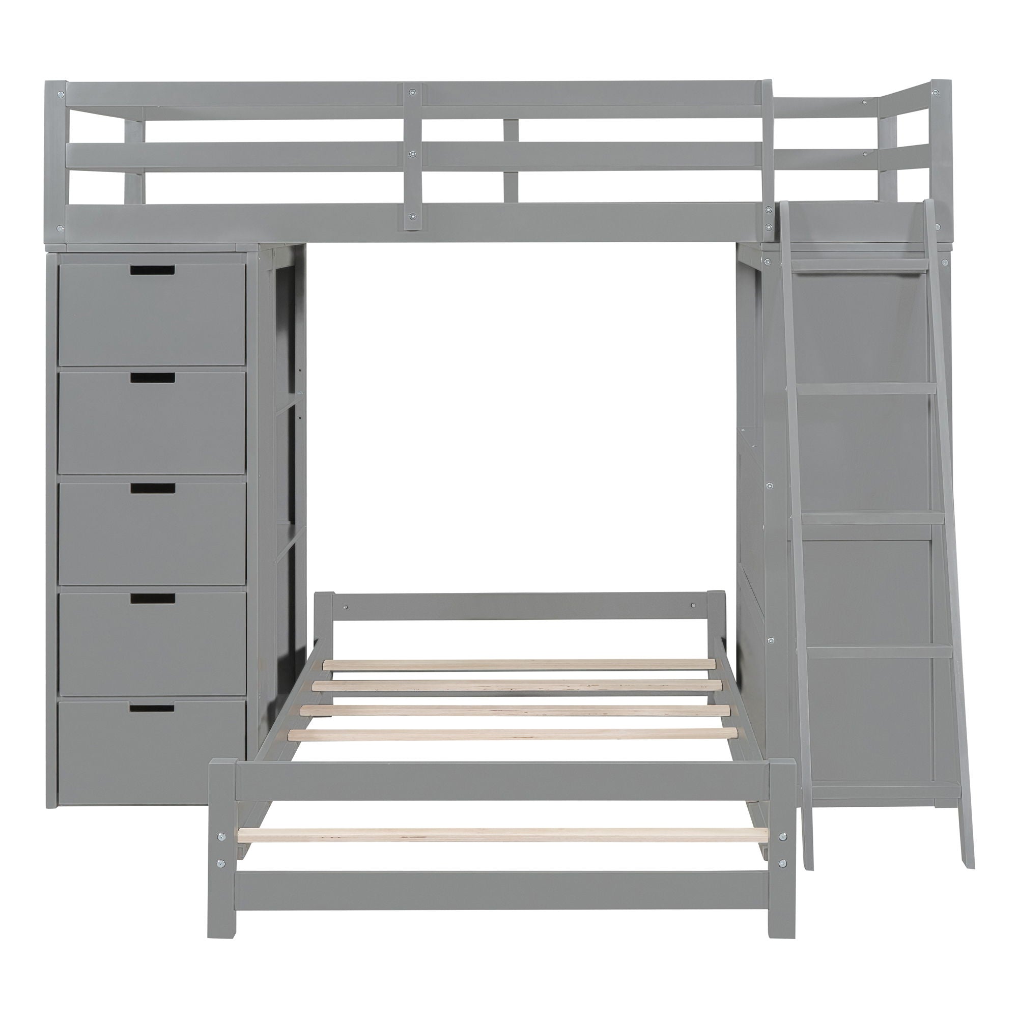 Bunk Bed With LED Light And USB Ports