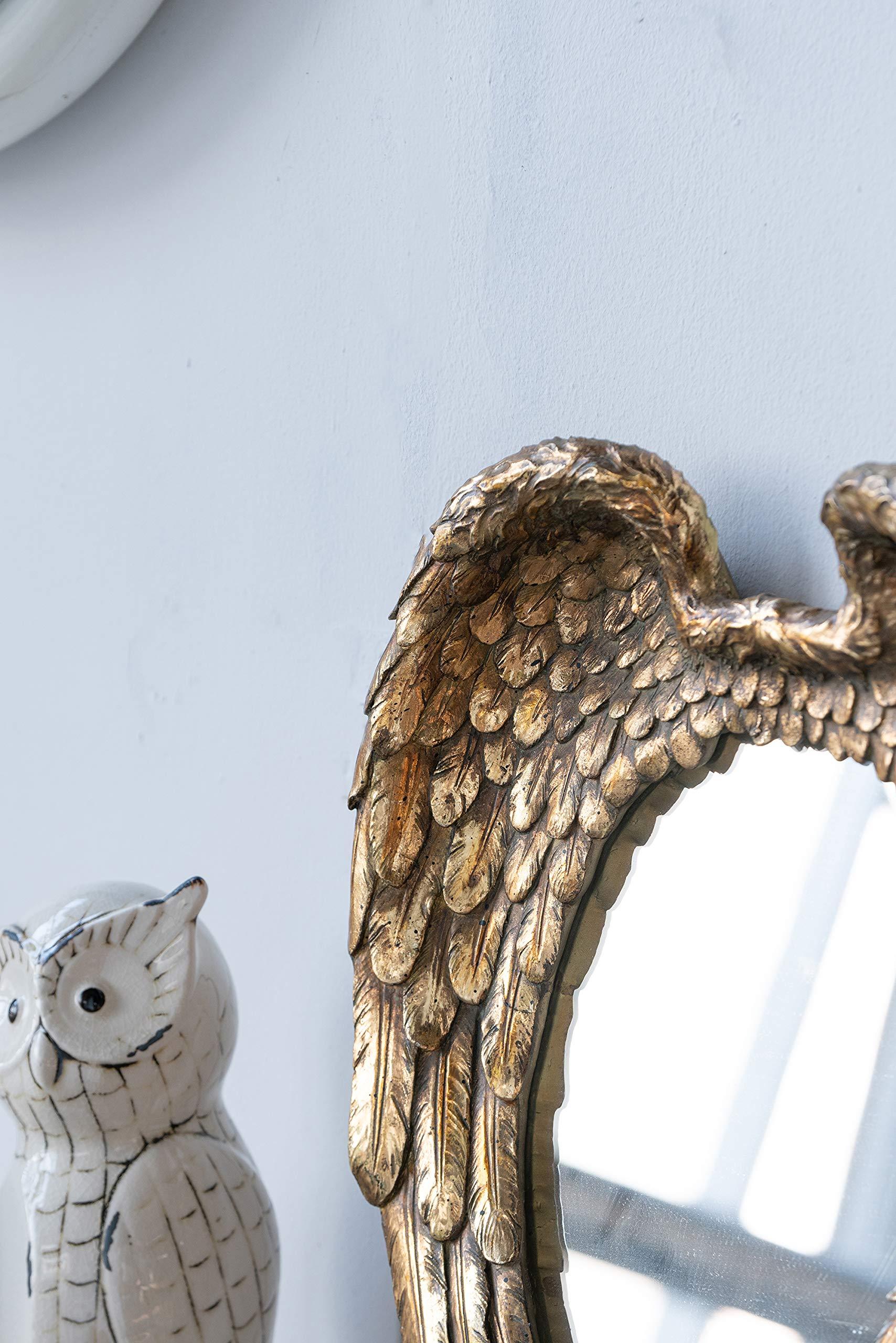 22' x 16' Golden Wing Accent Mirror, Wall Mirror for Living Room, Entryway, Bedroom, Foyer, Office