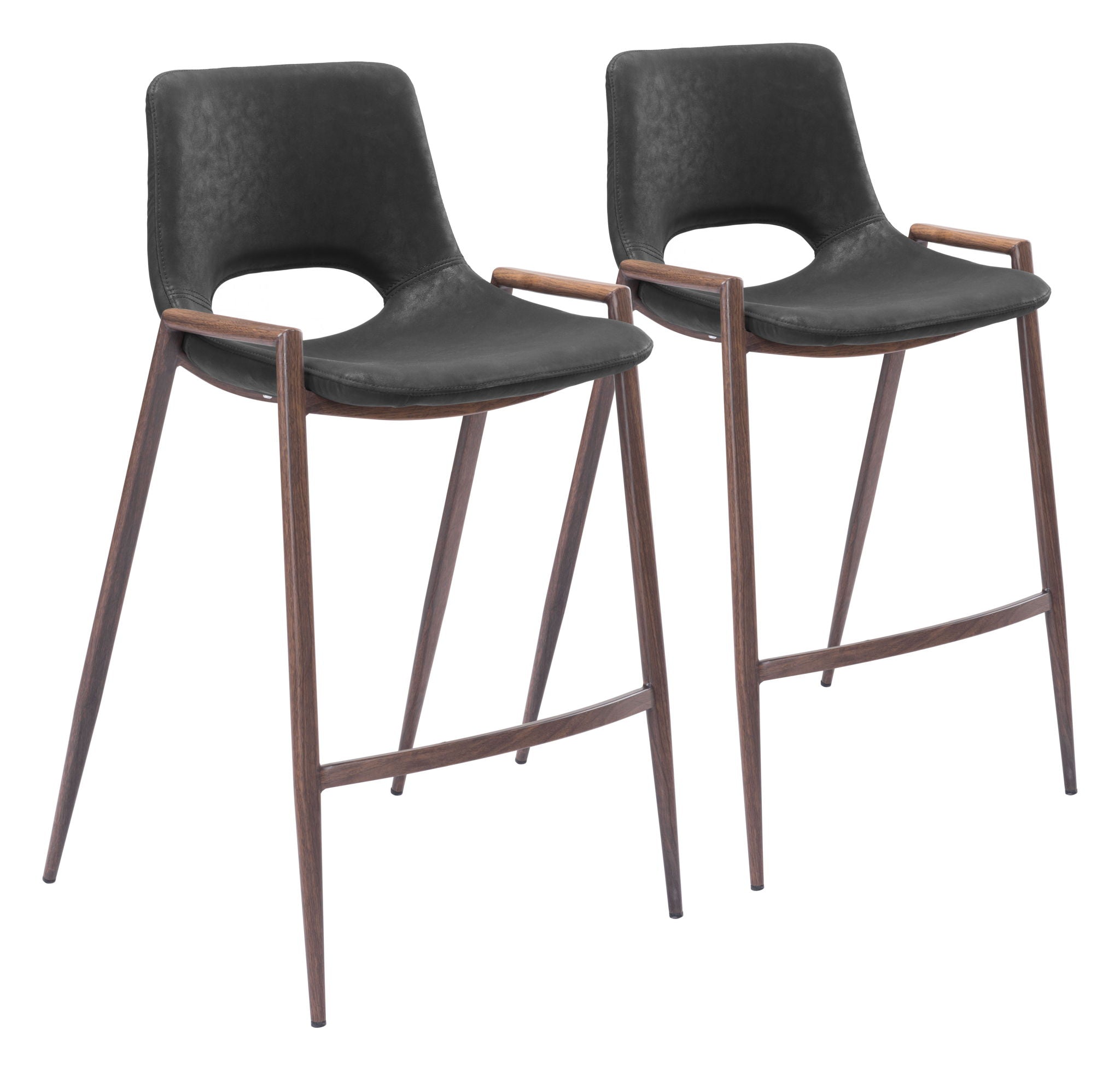 Desi - Counter Stool (Set of 2) Walnut Legs