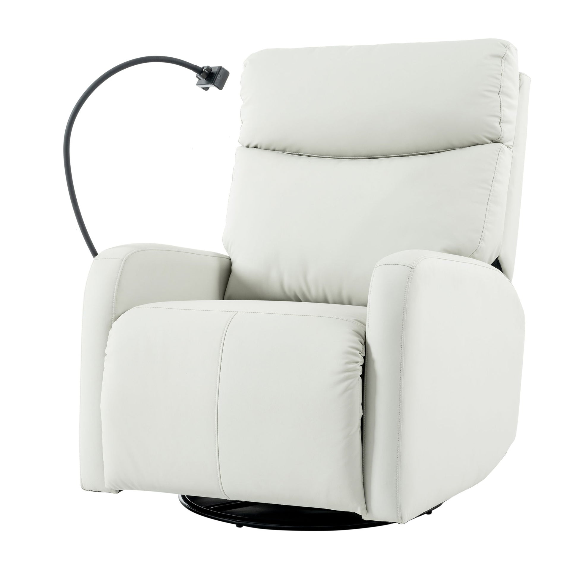Rocking Recliner Chair, 360 Degree Swivel Nursery Rocking Chair, Glider Chair, Modern Small Rocking Swivel Recliner Chair For Bedroom, Living Room Chair Home Theater Seat, Phone Holder - Light Gray - Best Buy Furniture