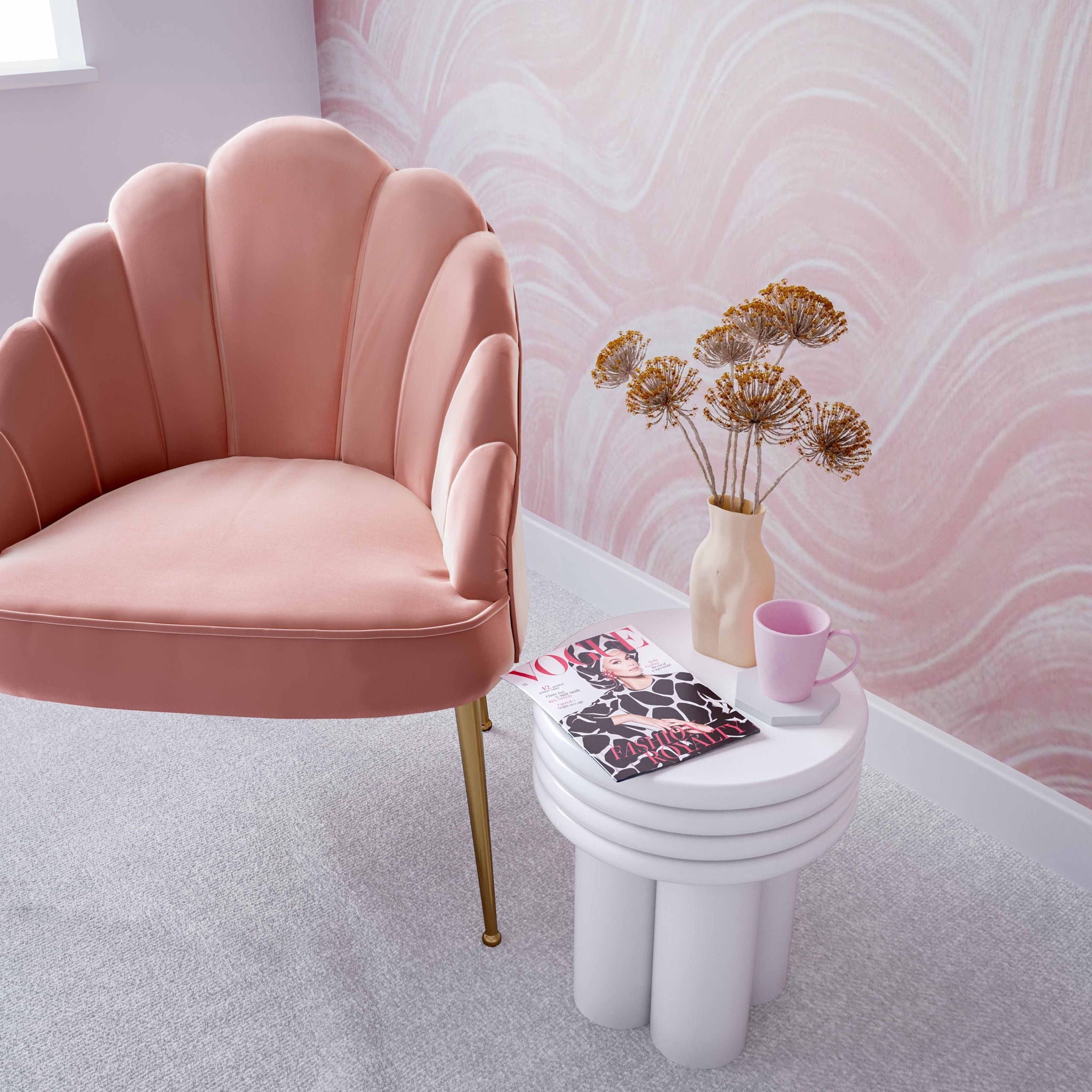 Delta - Concrete Side Table - Ivory