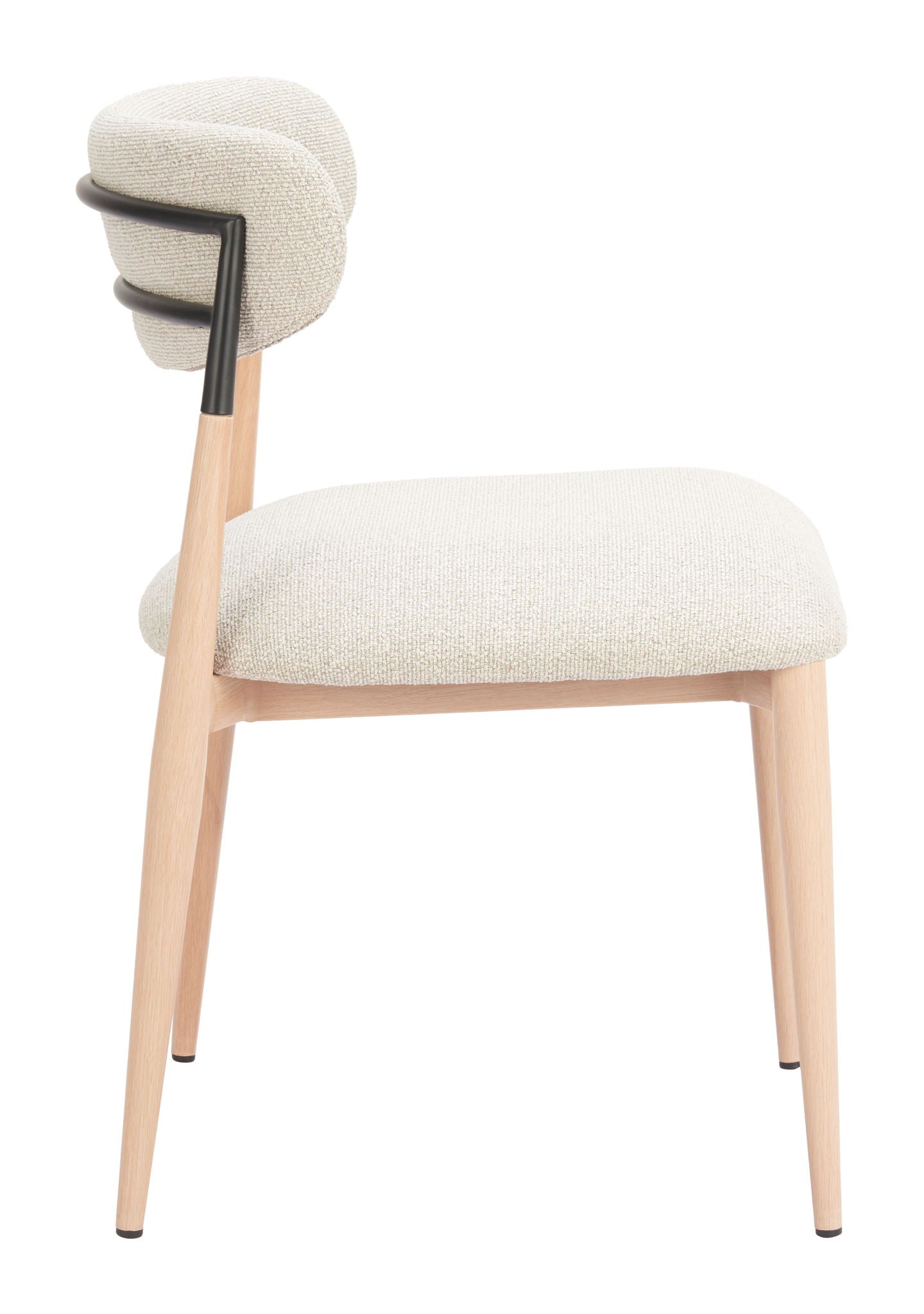 Equinox - Armless Dining Chair (Set of 2) - Oyster Gray & Natural