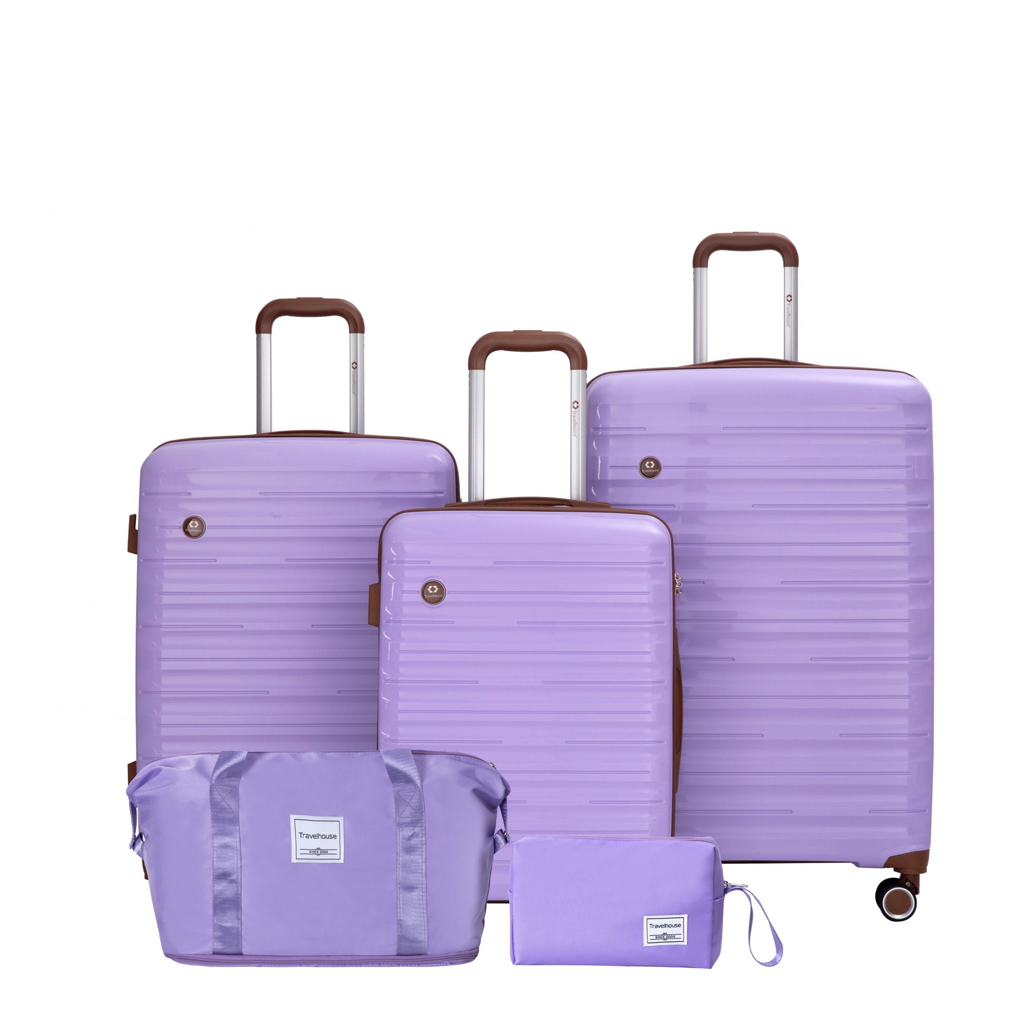 5 Piece Set Hardshell Carry On Luggage Set With Tsa Lock