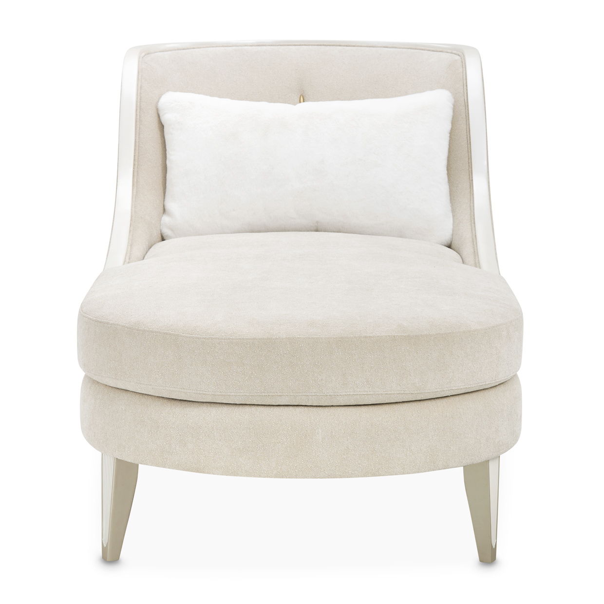 La Marisia - Chenille Chaise - Tranquil / Light Champagne - Best Buy Furniture
