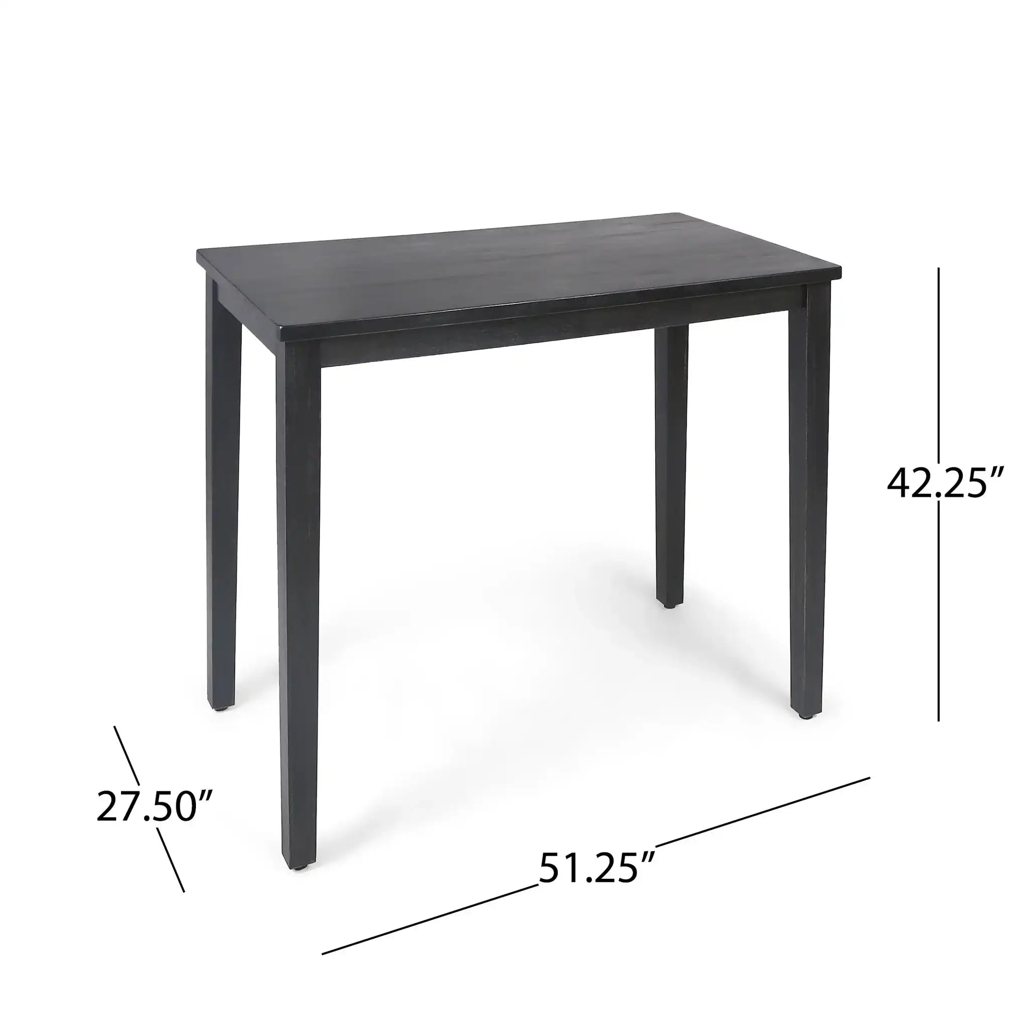 Bar Table With Tapered Legs - Gray