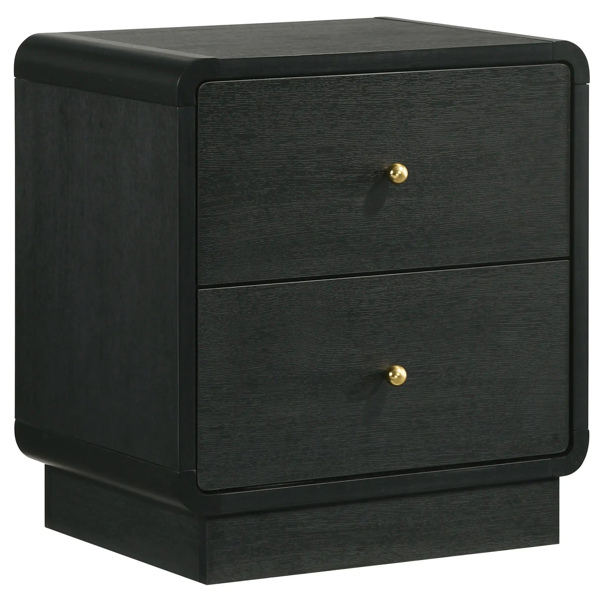 Cavelle - 2-Drawer Nightstand Bedside Table - Black - Best Buy Furniture