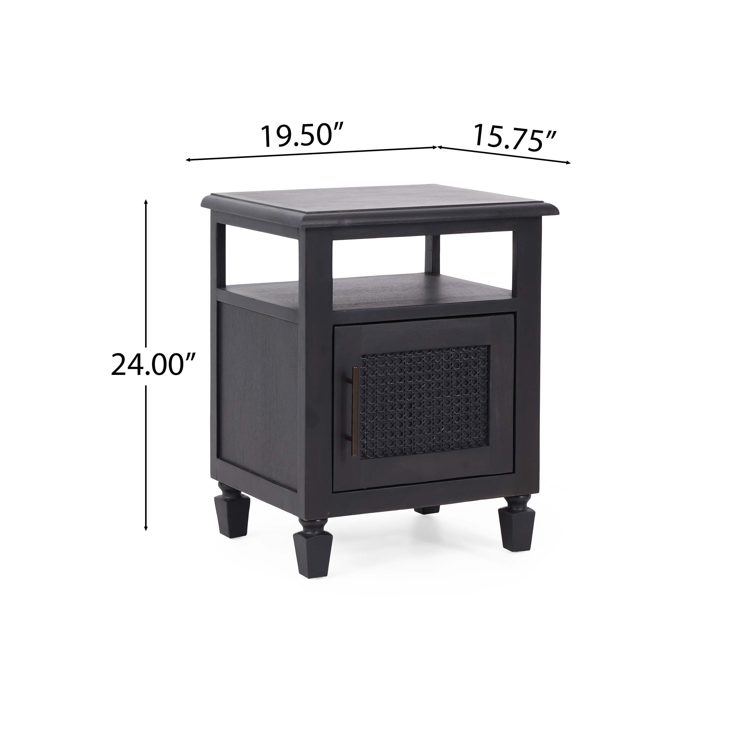 Black Classic Nightstand