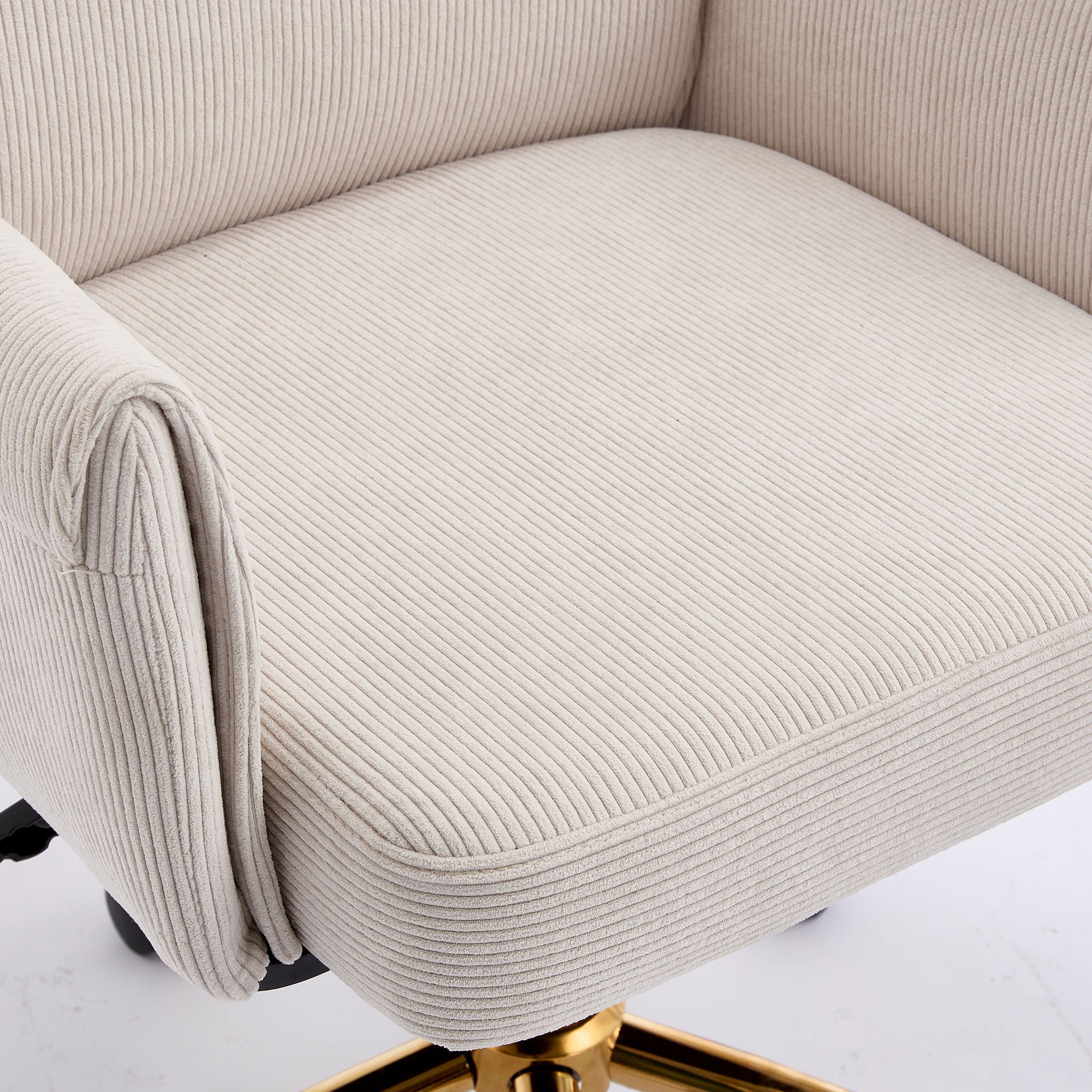 Ergonomic Mid-Back Office Chair With Striped Velvet Fabric