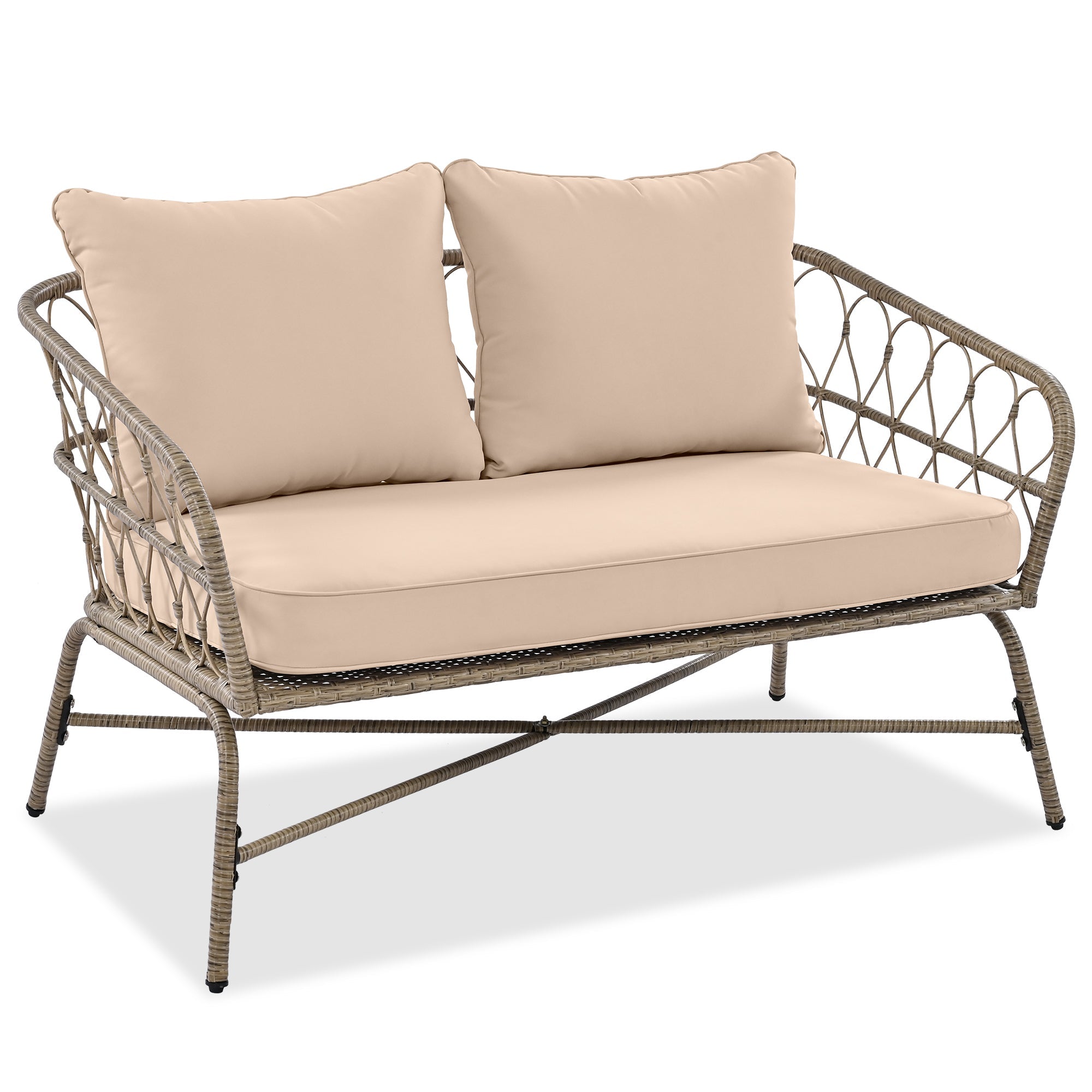 GO Bohemia-Inspired 4-Person Outdoor Seating Group With Removable Cushions