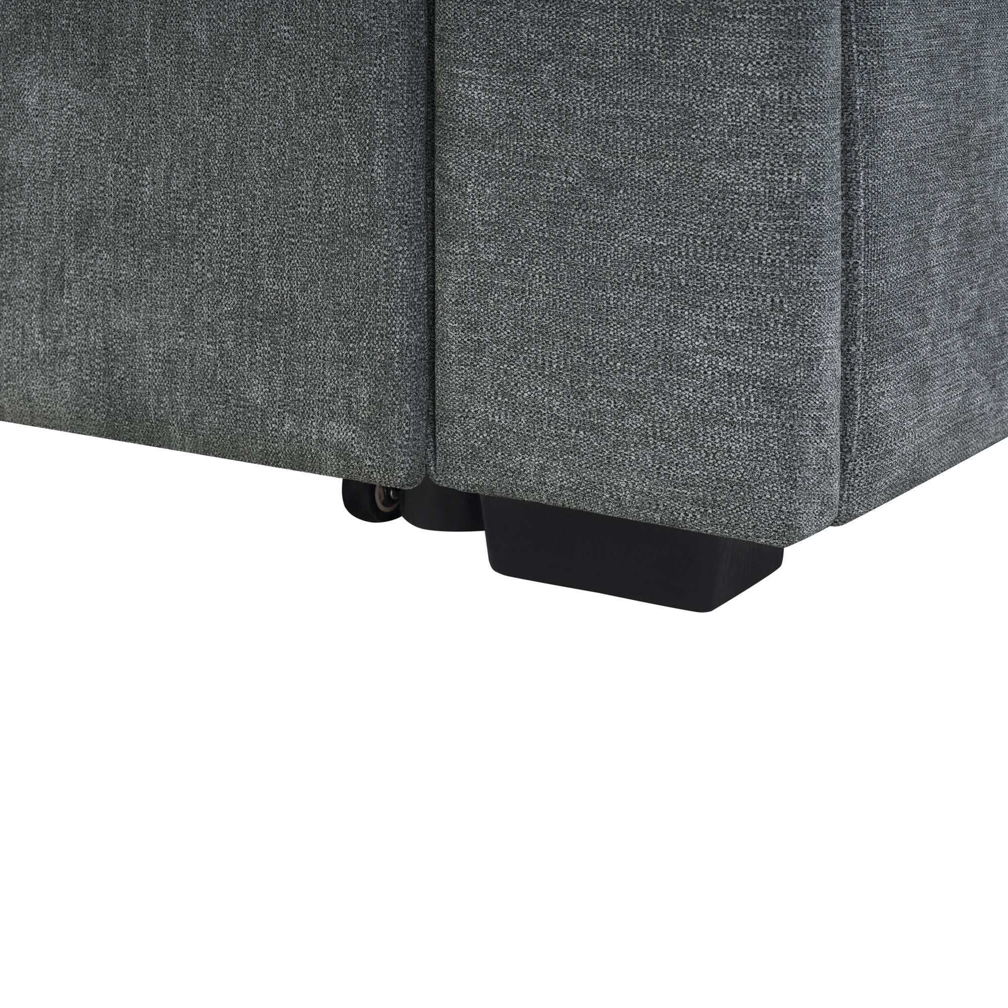 Convertible Sectional L-Shaped Sofa With Dual Pull-Out Sleepers, Flip-Top Table, USB Ports, Cup Holder & Storage - Best Buy Furniture