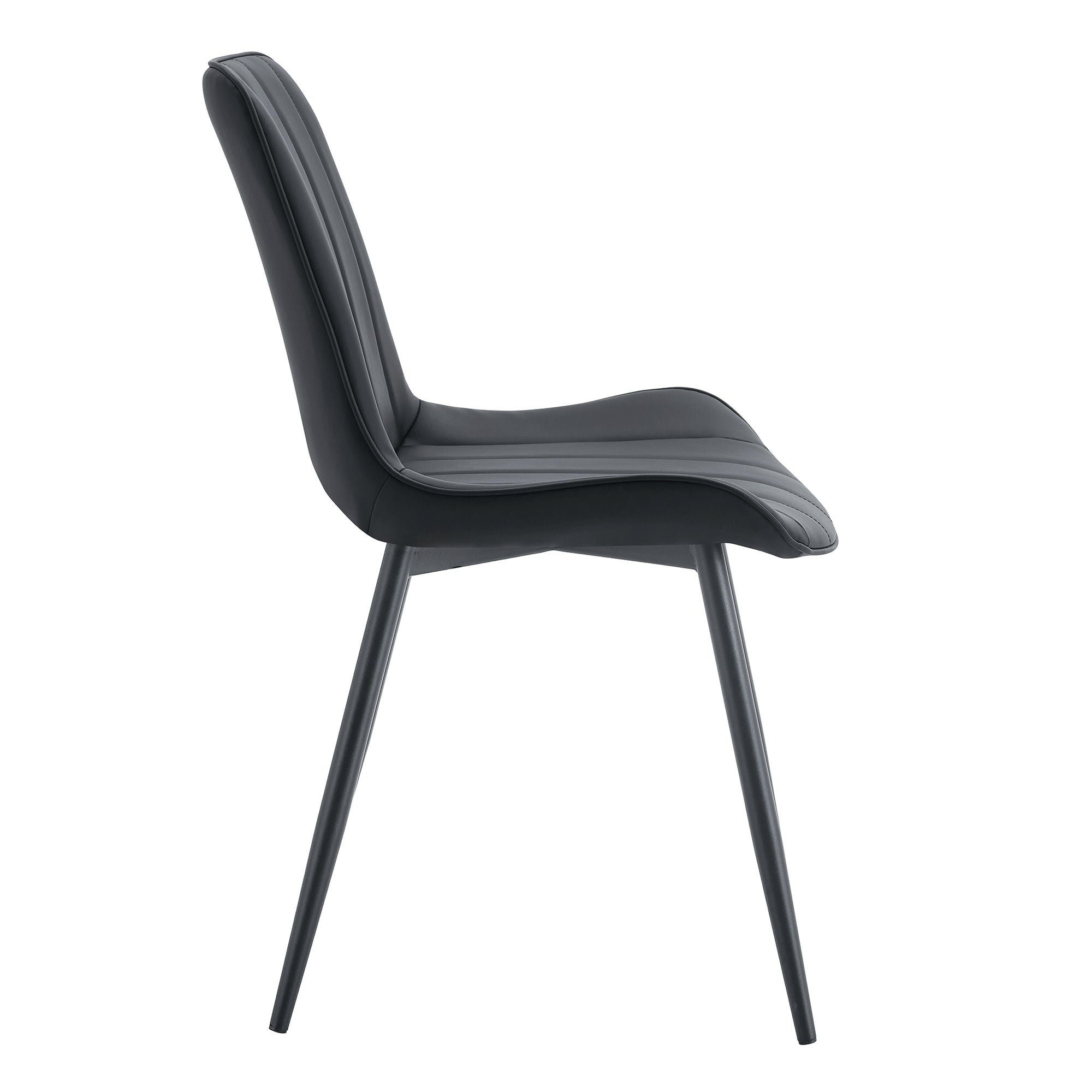 Modern Style Extended Seat Cushion Dining Chair Set