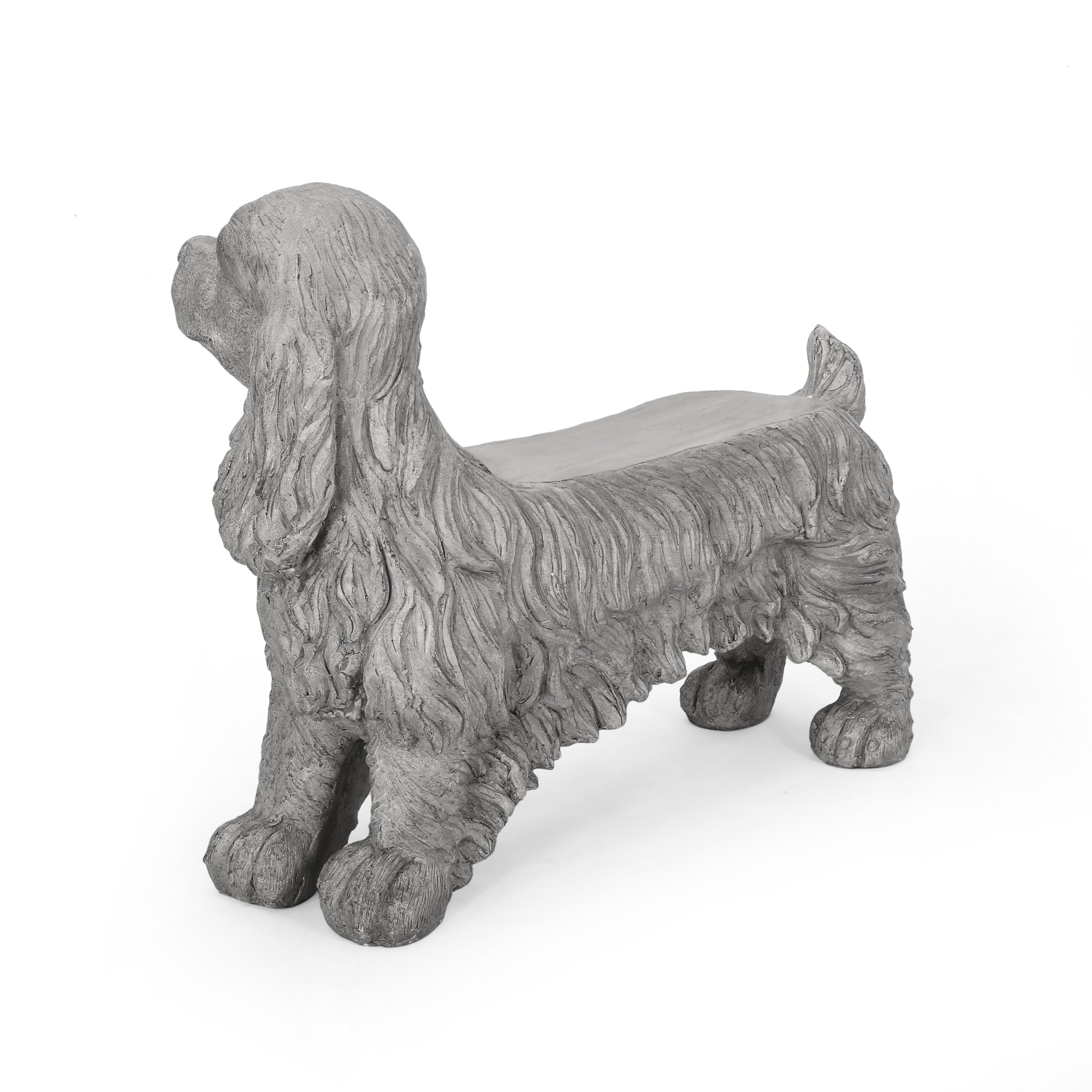 Cocker spaniel outdoor bench