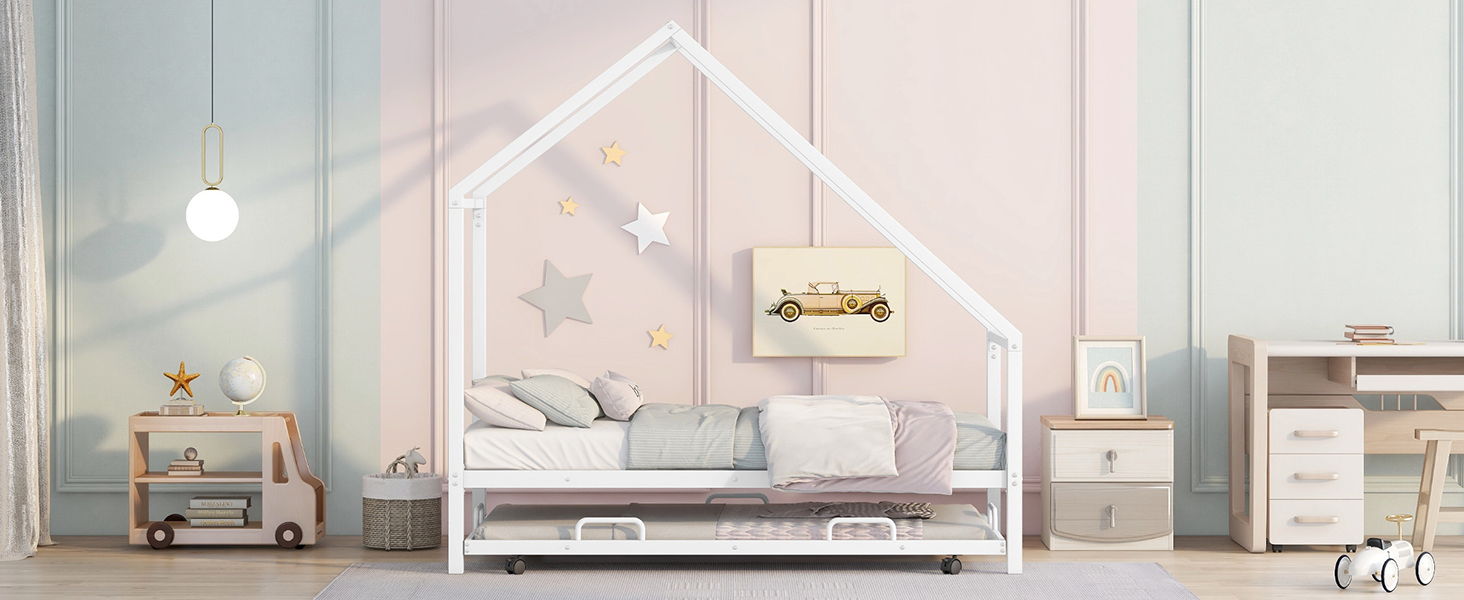 House Bed With Trundle