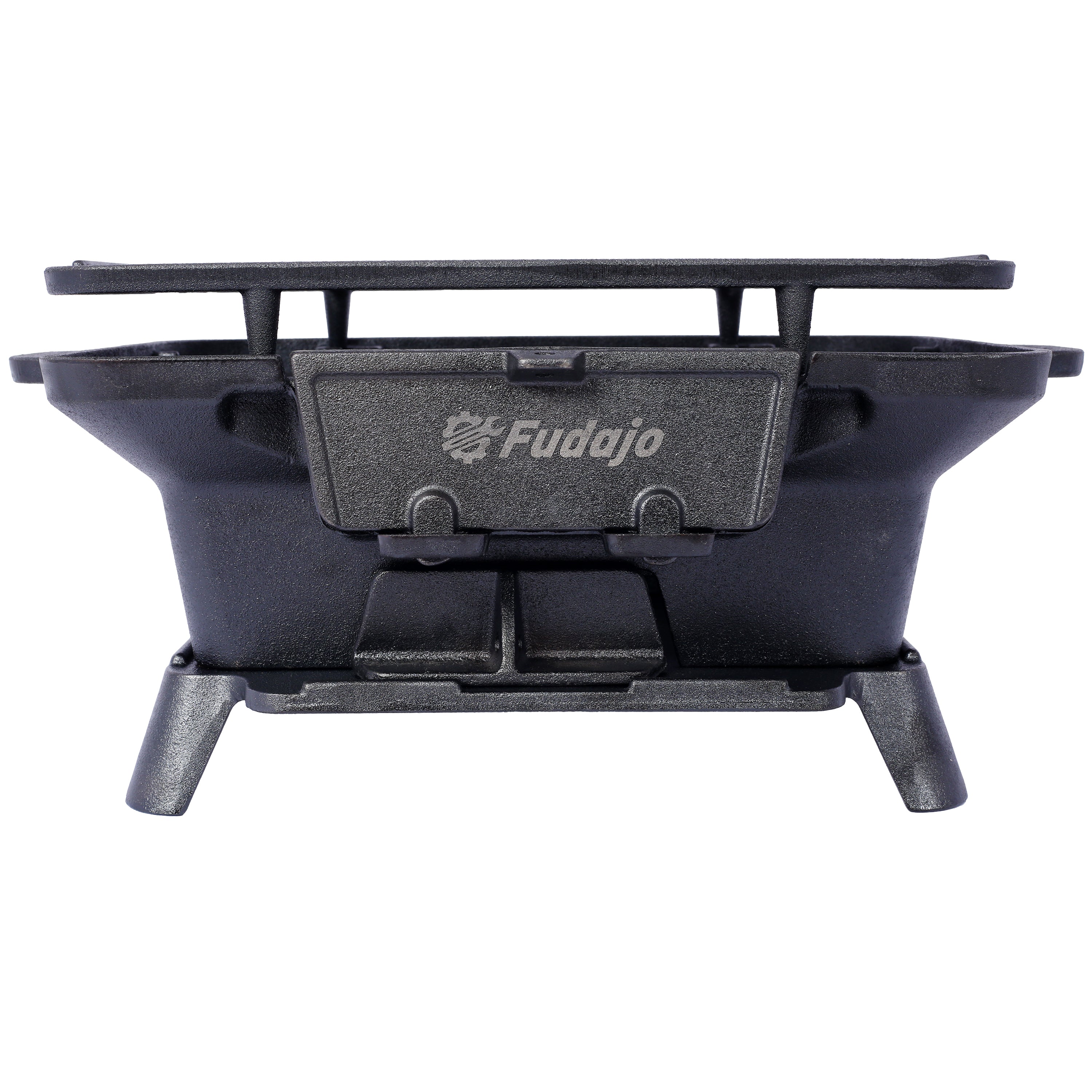 Oval Cast Iron Grill Outdoor Portable Charcoal Tabletop Skillet