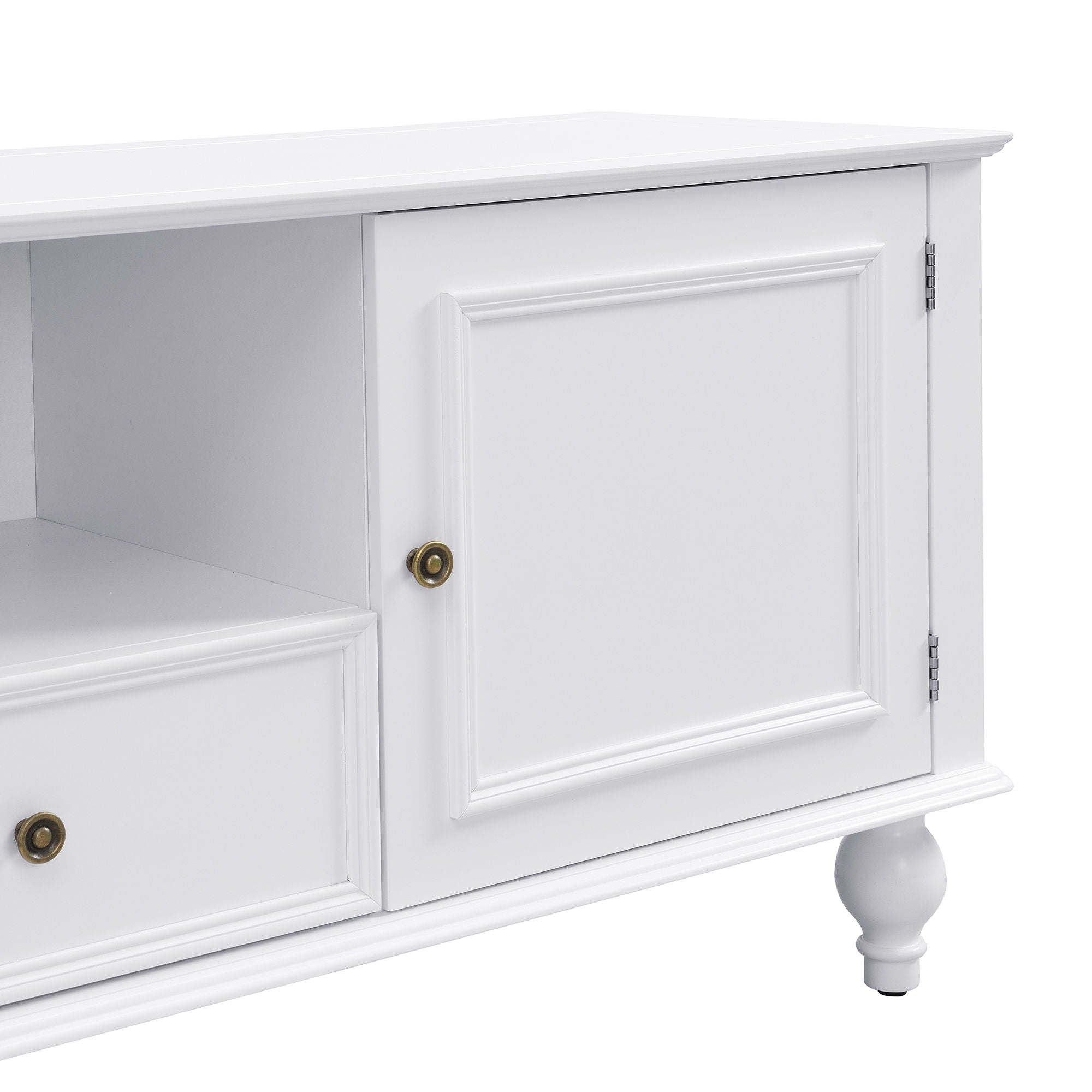 TV Stand For TVs Up To 80", Entertainment Center With Open Compartment