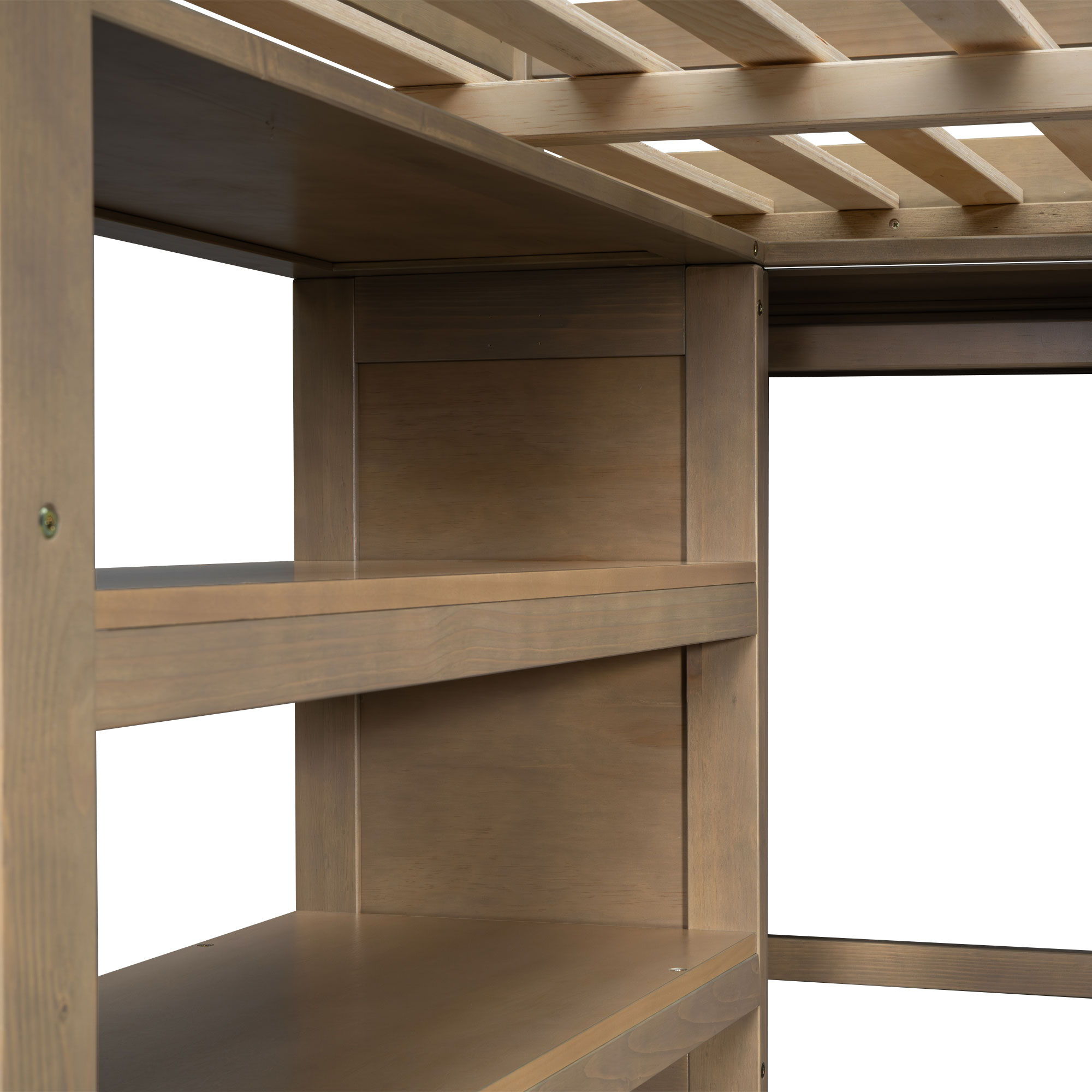 Loft Bed With Built In Wardrobe, Desk, Shelves And Drawers
