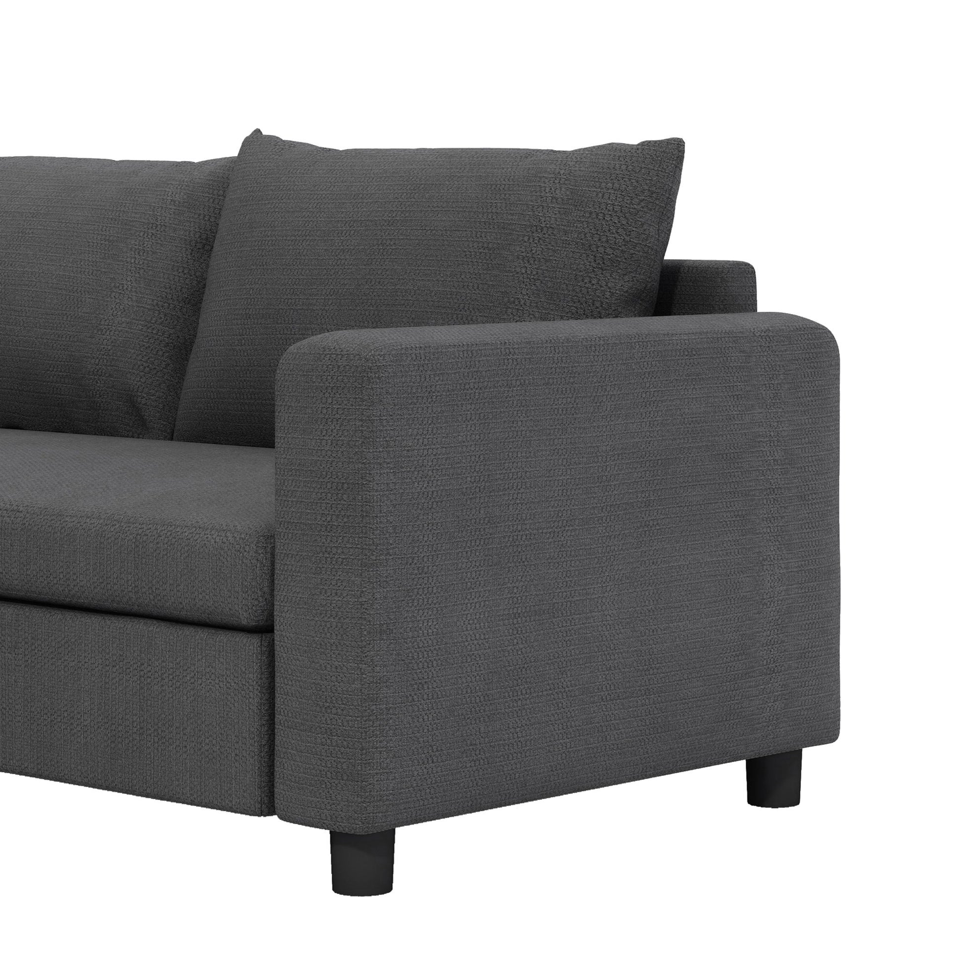 Modular Sectional Reversible U Shaped Couch Set, Free Combination Minimalist Style, Oversized 8 Seat Convertible Sofa - Best Buy Furniture