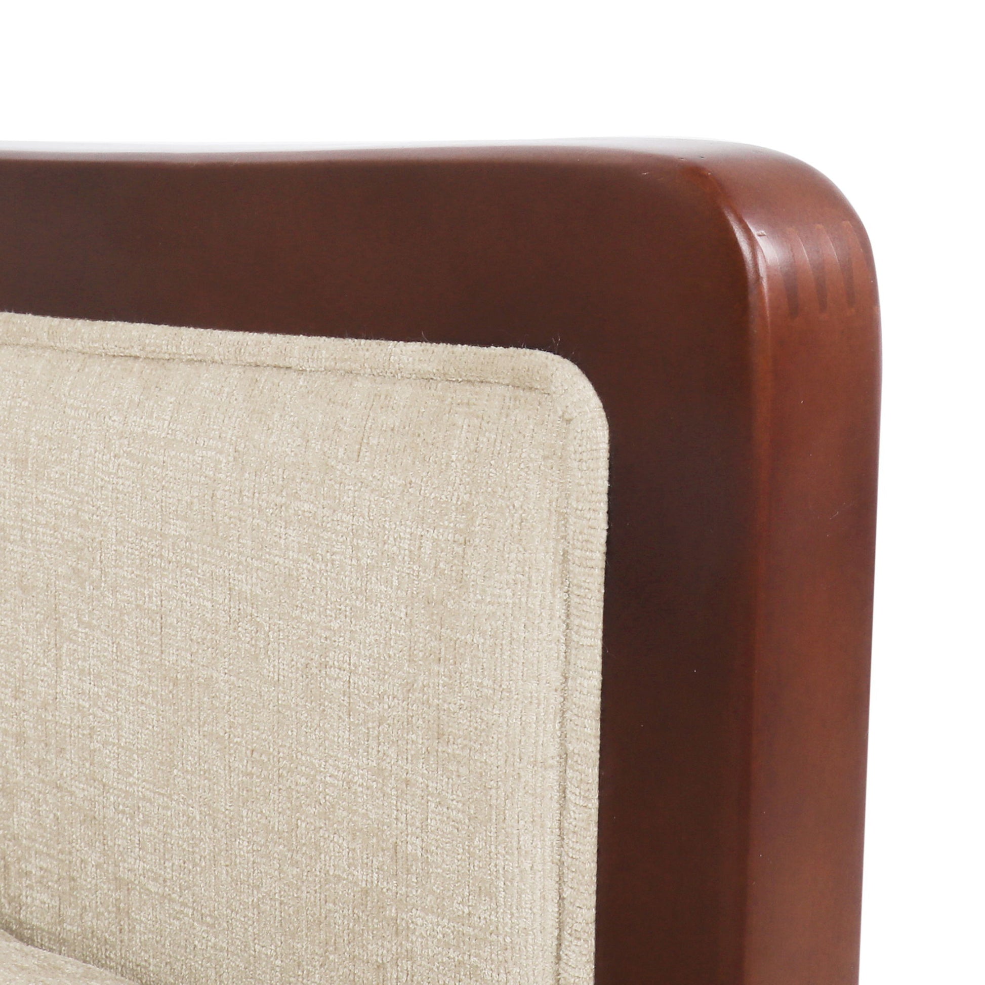 Mid Century Modern Fabric Channel Stitch Wood Pushback Recliner - Best Buy Furniture