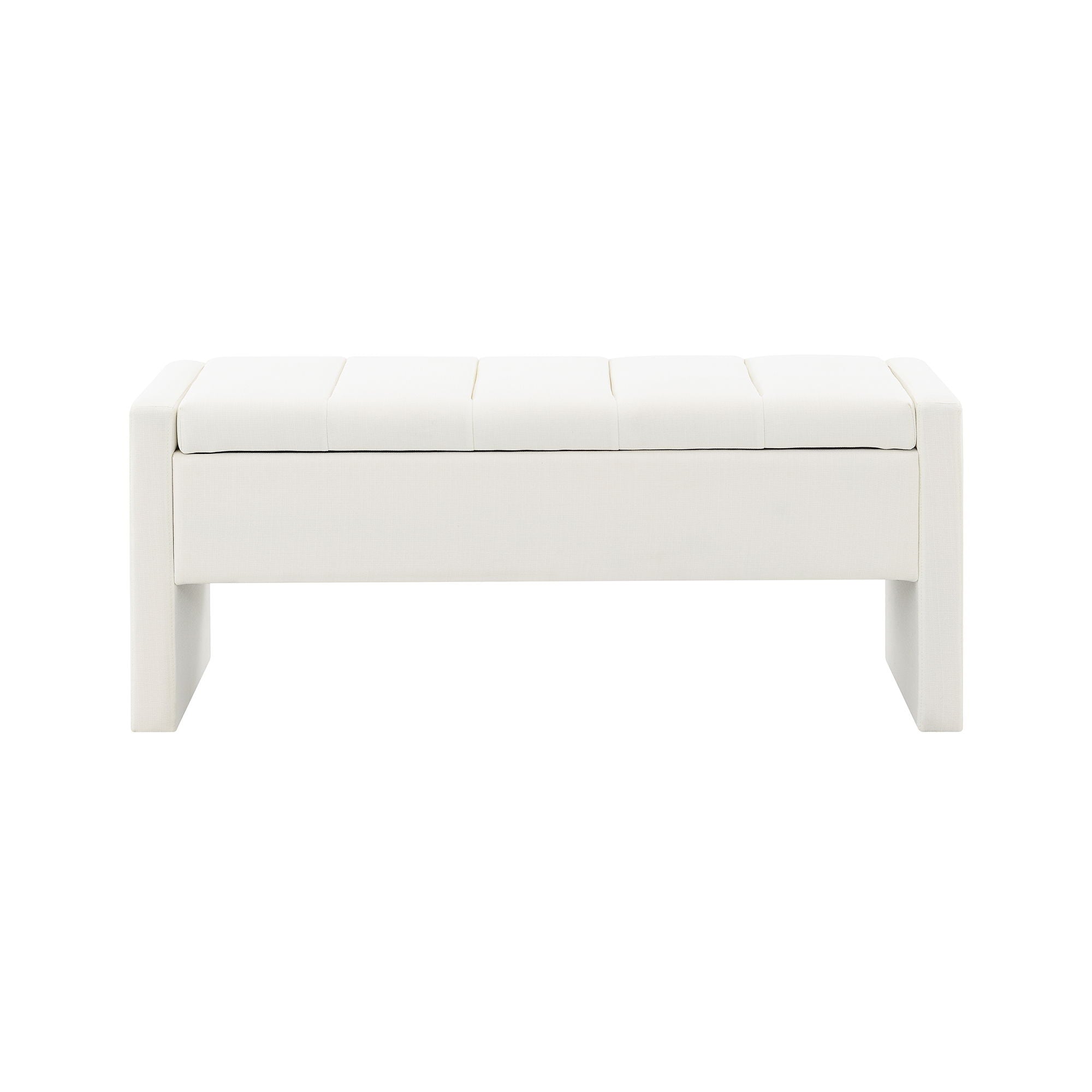 Modern Upholstered Large Bed End Bench With Storage