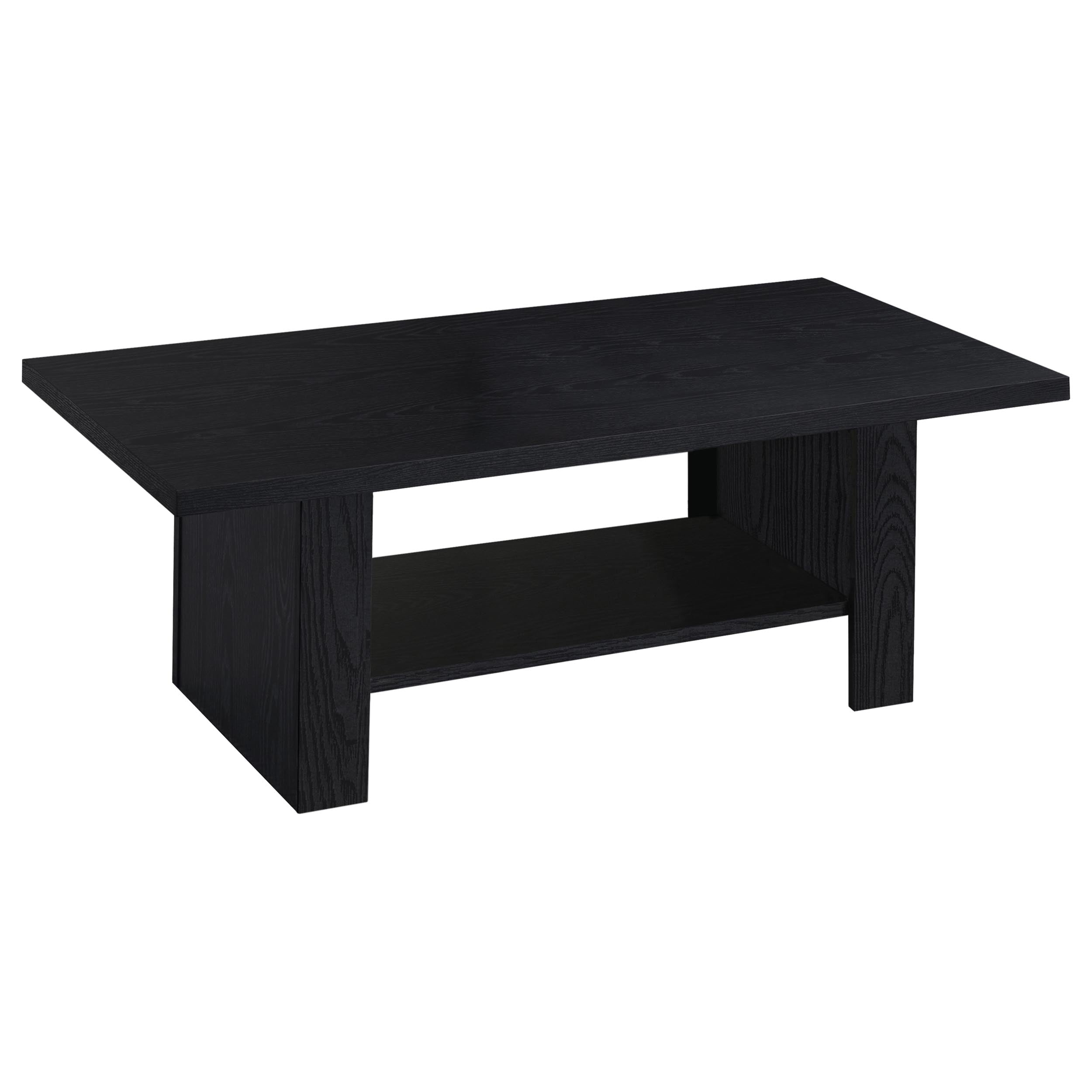 Rodez 3-piece Engineered Wood Coffee Table Set Black-CoasterEveryday