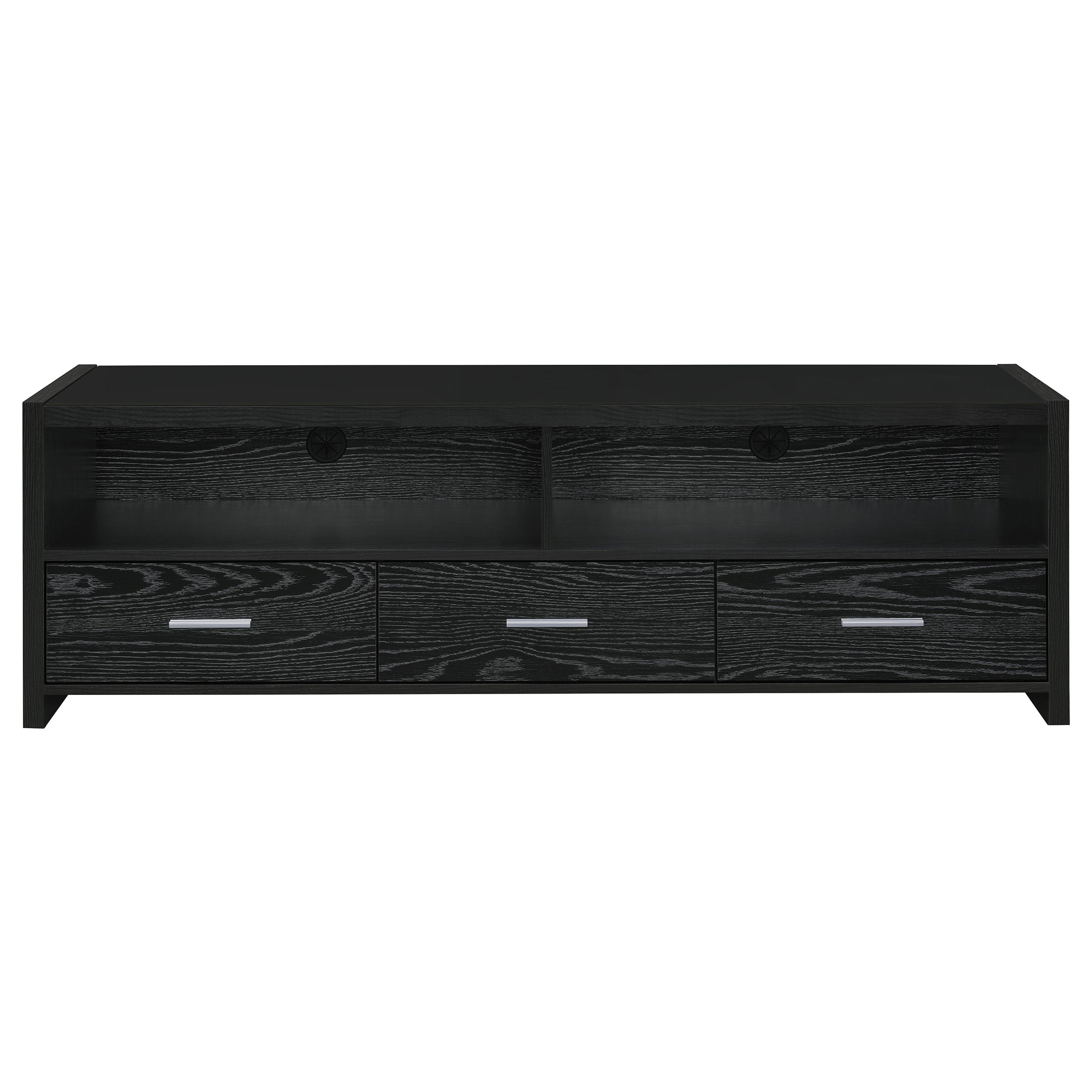 Alton 3-drawer Engineered Wood 61-inch TV Stand Black Oak-CoasterEssence