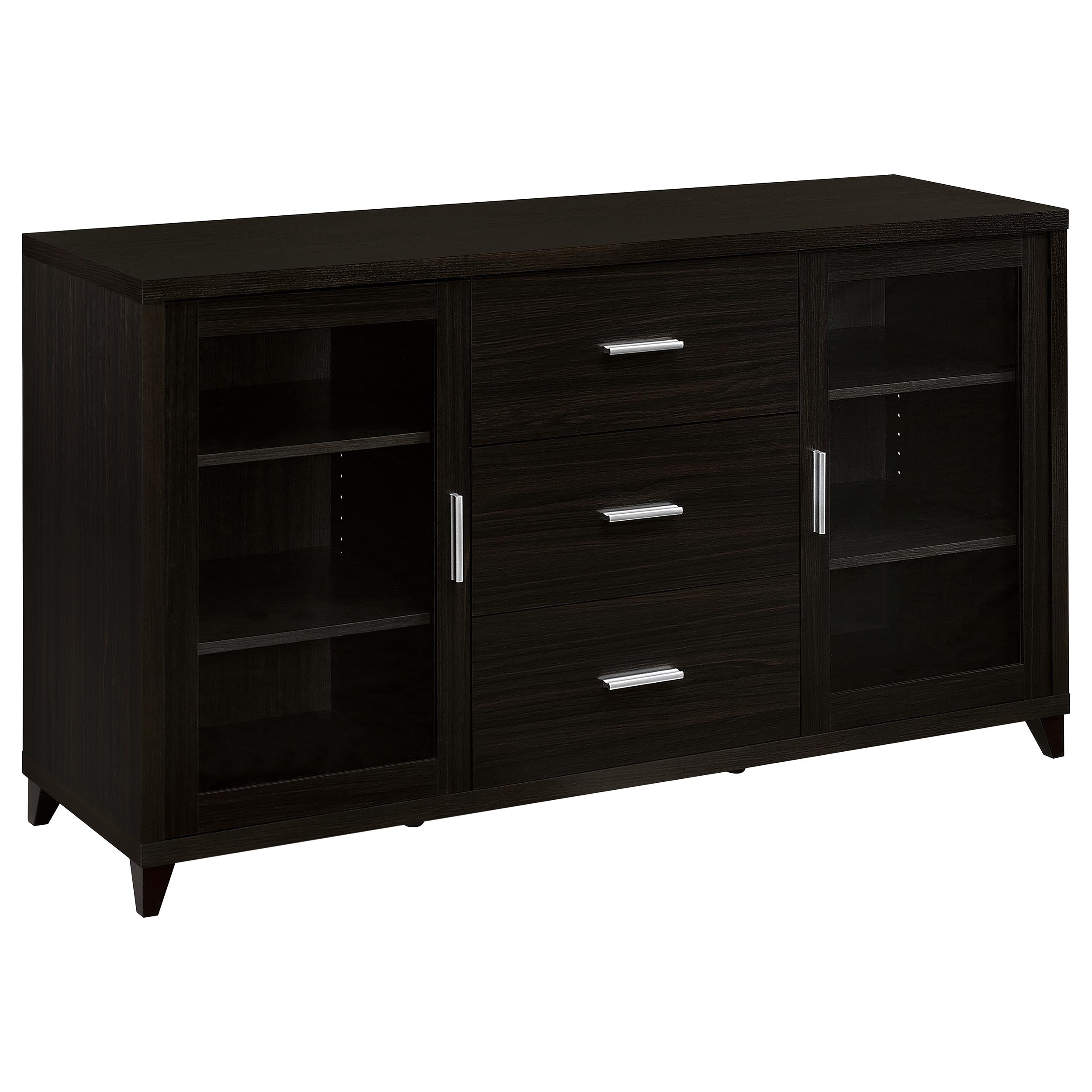 Lewes 2-door Engineered Wood 60-inch TV Stand Cappuccino-CoasterEssence