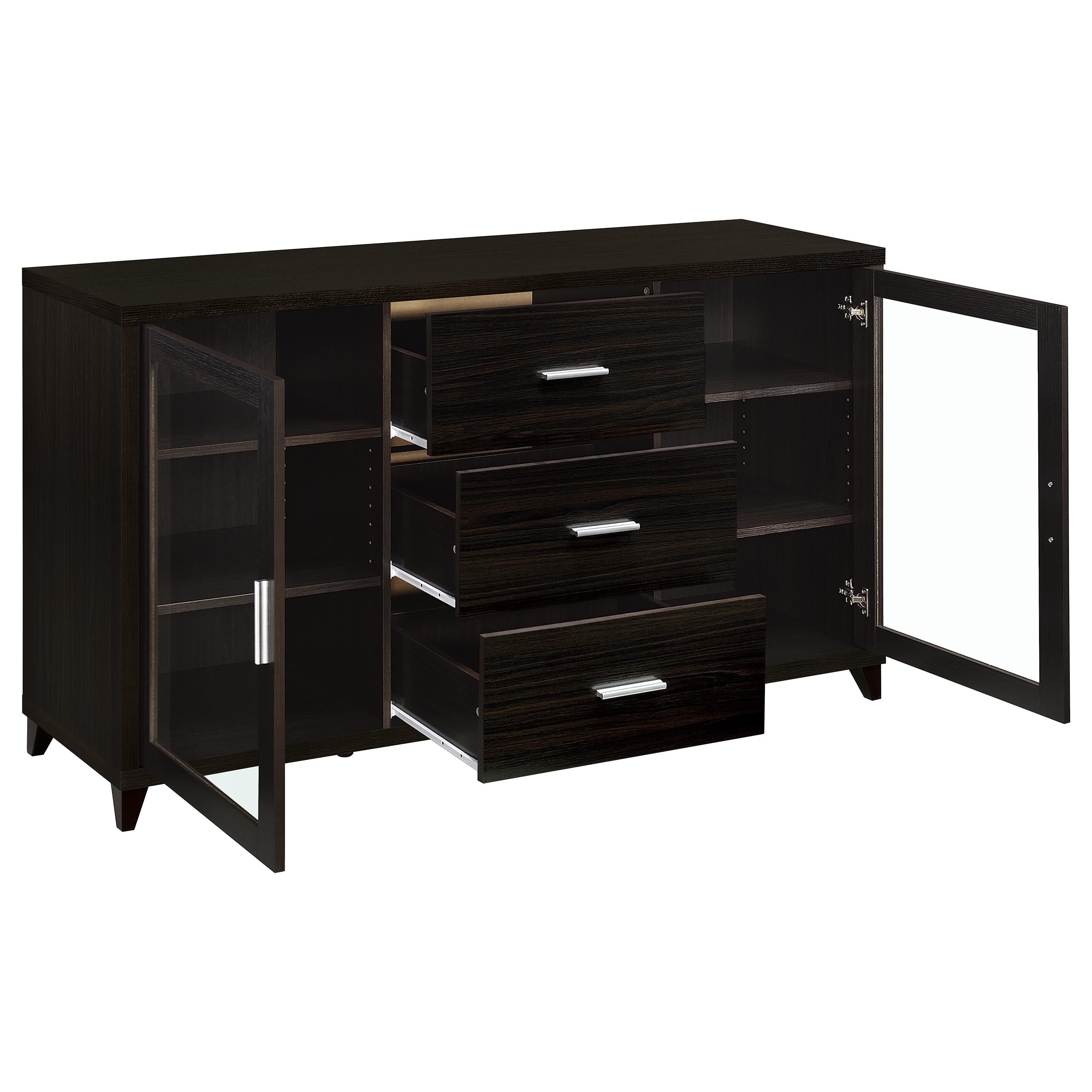 Lewes 2-door Engineered Wood 60-inch TV Stand Cappuccino-CoasterEssence