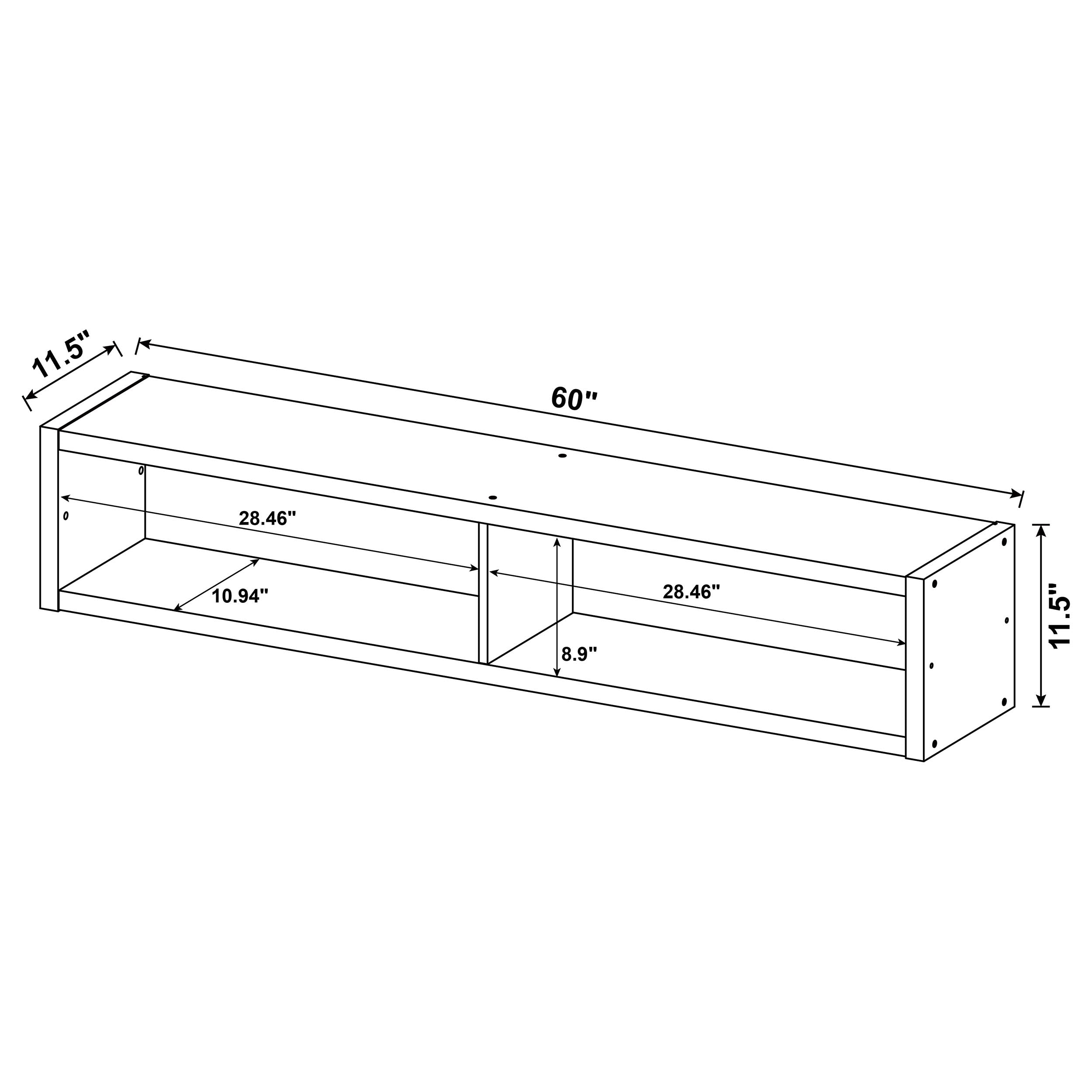 Lewes Bridge with 2 Encased Storage Compartments Cappuccino-CoasterEssence