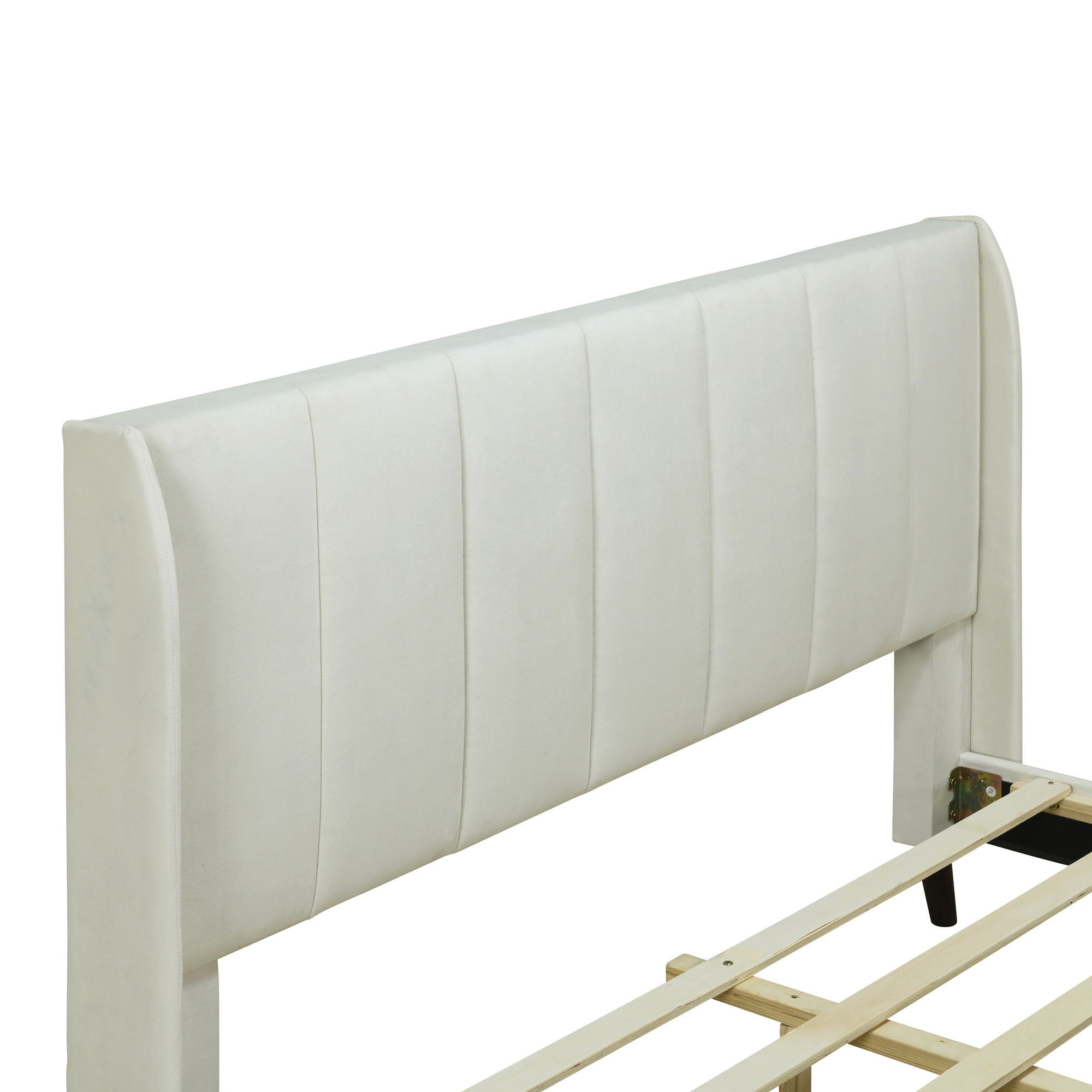Upholstered Platform Bed Velvet