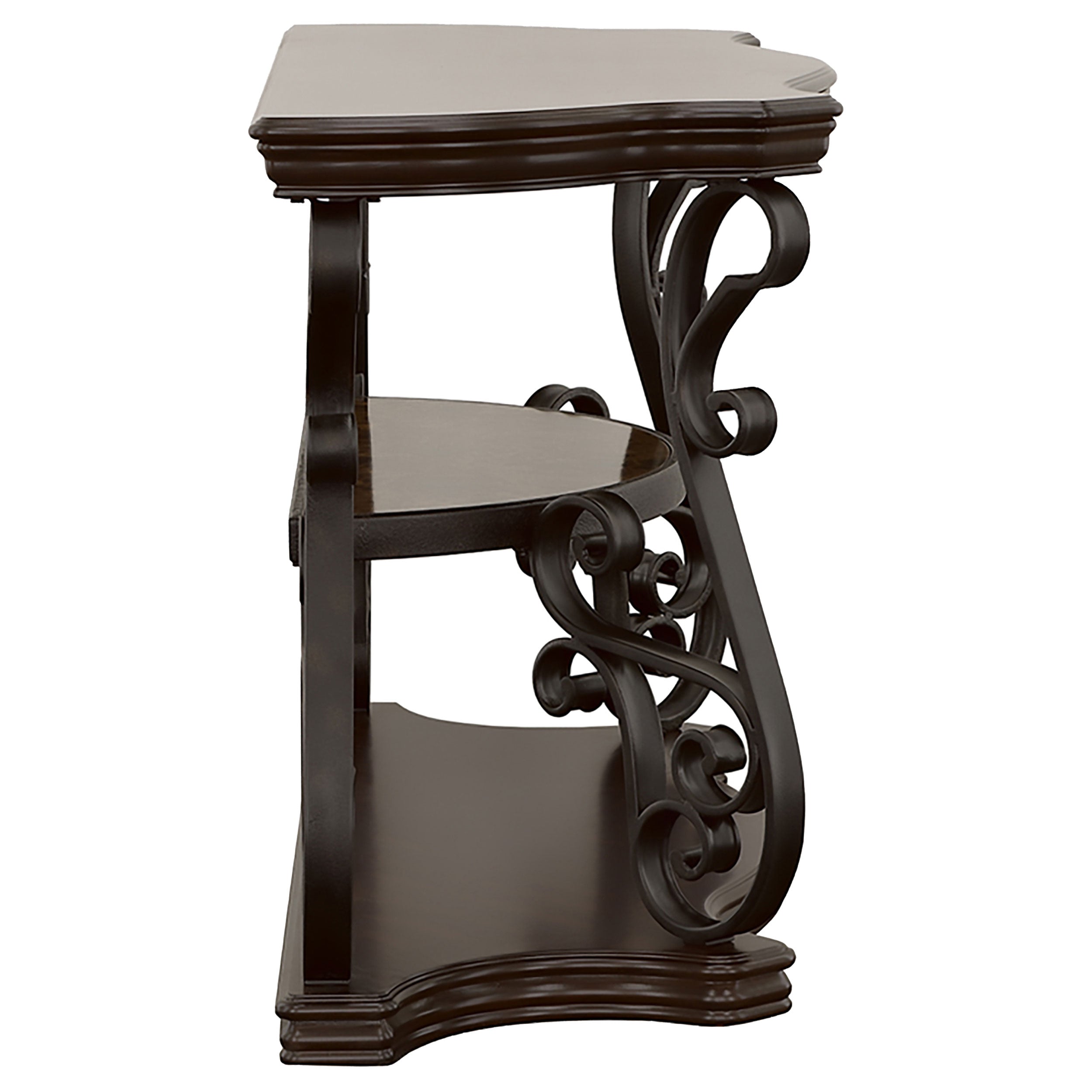 Laney Scrollwork Entryway Sofa Console Table Deep Merlot-CoasterEssence