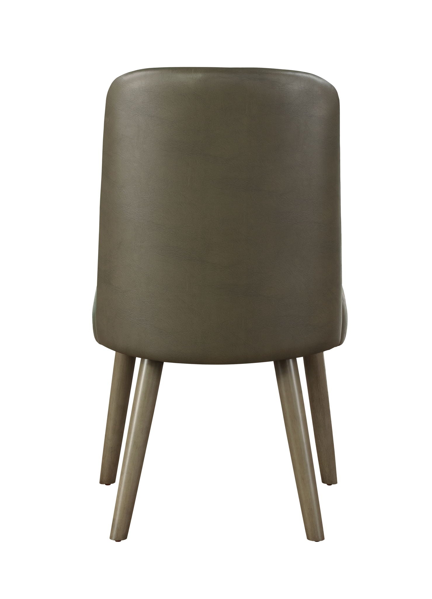 Waylon - Synthetic Leather Side Chair (Set of 2) - Gray / Oak - Best Buy Furniture